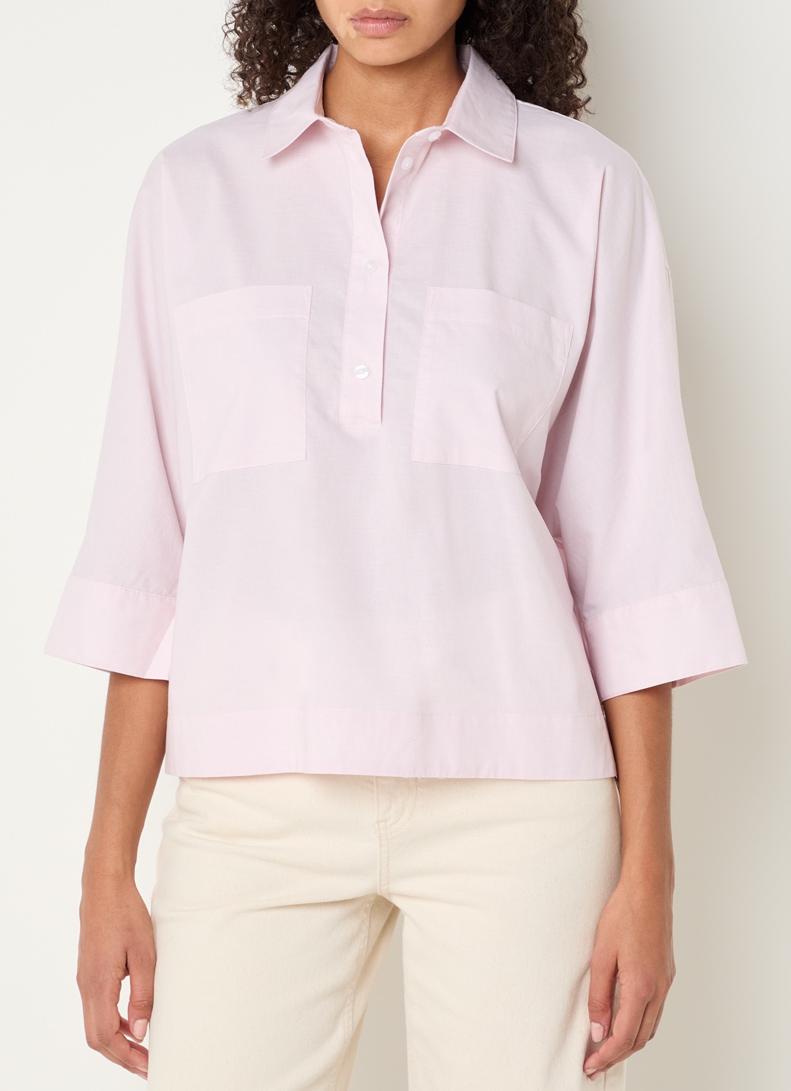OPUS Fadessa blouse met kraag - detail 4 roze
