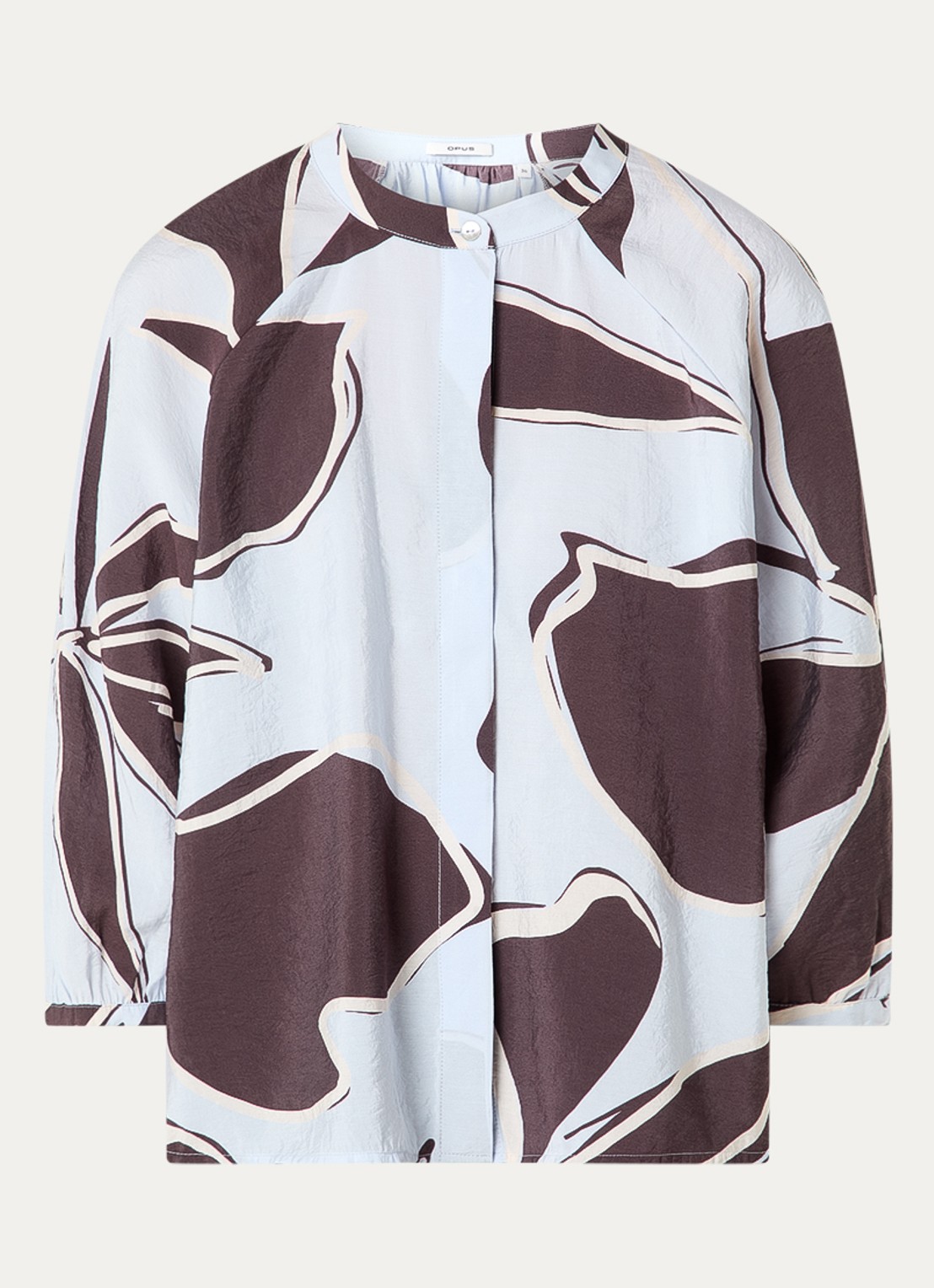 OPUS Faloom blouse met print - voorkant 2 blauw