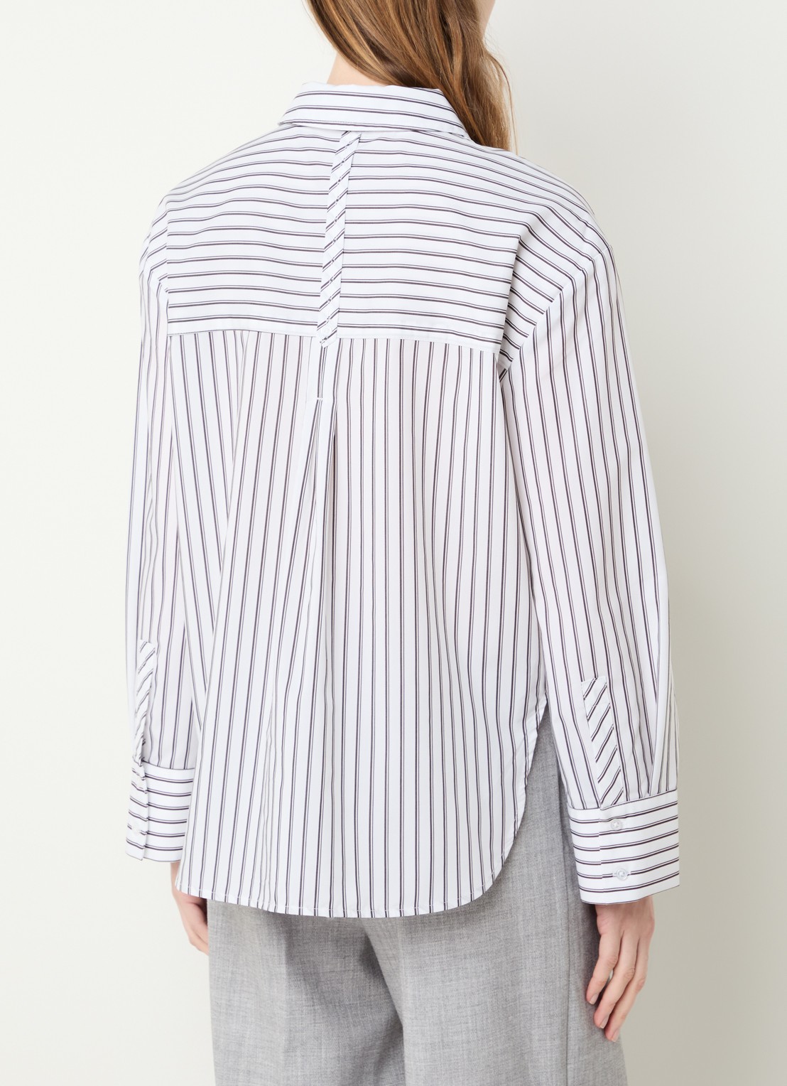 OPUS Fapo blouse met streepprint - achterkant 3 wit