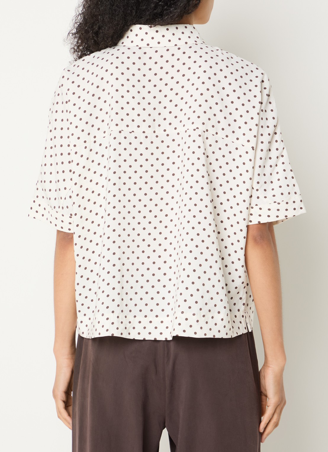 OPUS Farise blouse met stippenprint - achterkant gebroken wit