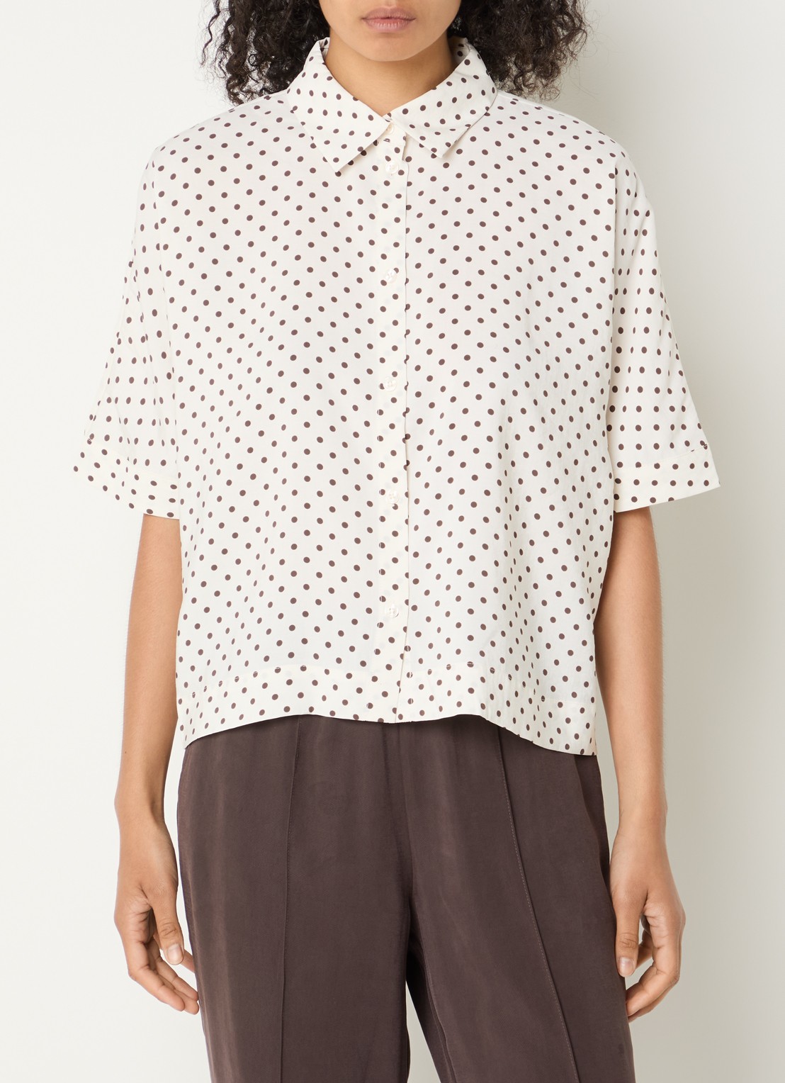 OPUS Farise blouse met stippenprint - detail 4 gebroken wit