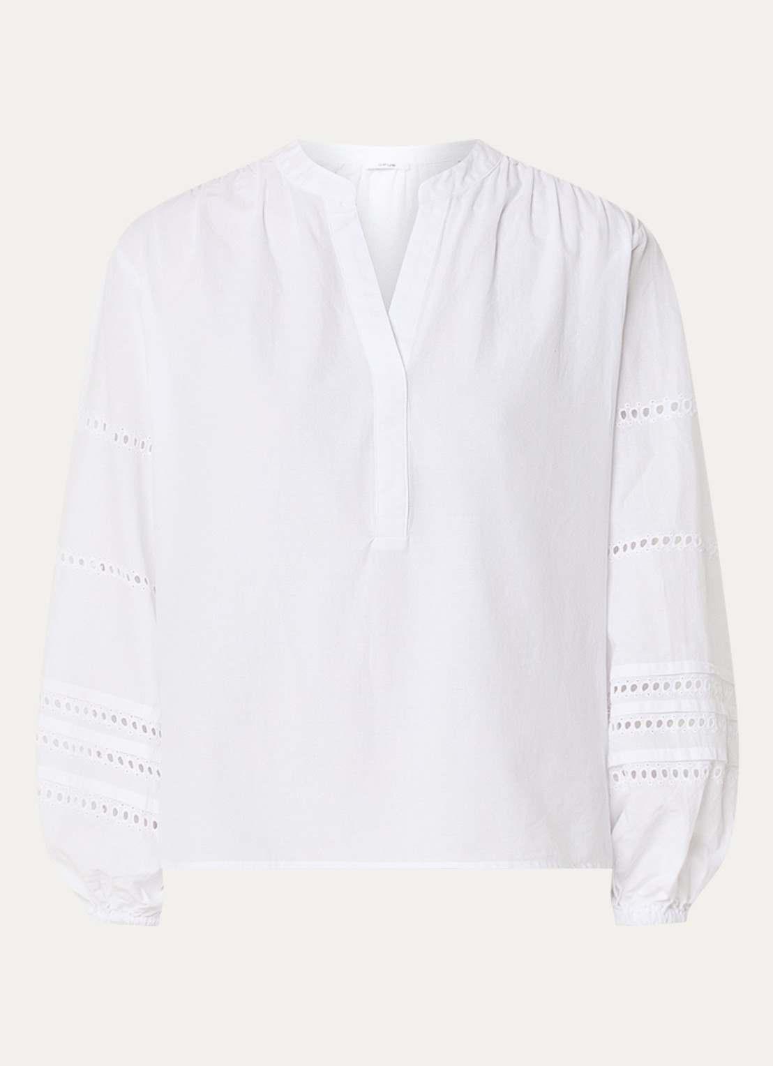 OPUS Filandra tuniek met broderie - voorkant 3 wit