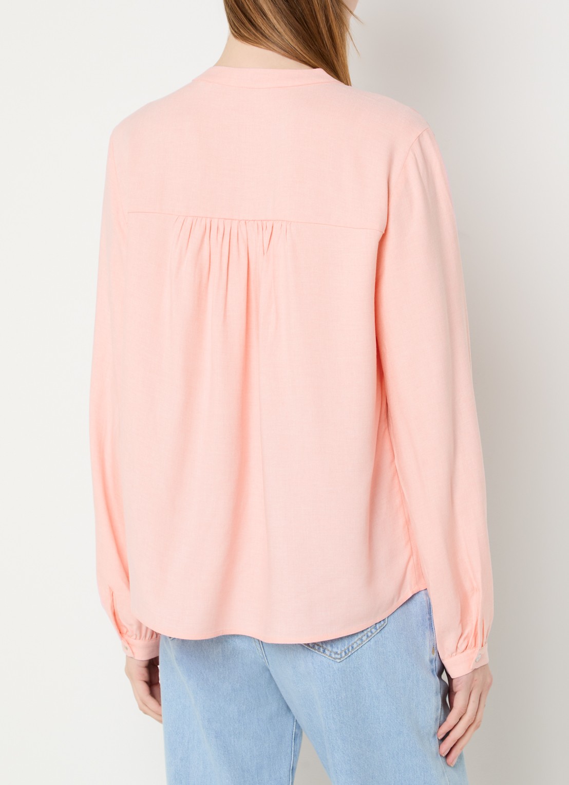 OPUS Flanora tuniek met V-hals - achterkant 4 lichtroze