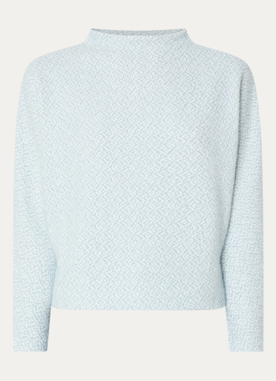 OPUS Genuri sweater met print - voorkant turquoise