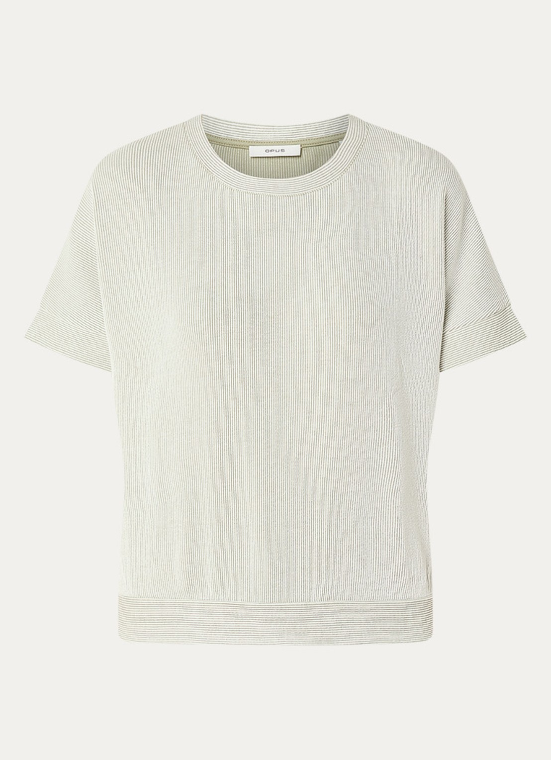 OPUS Gimos top met streepprint - voorkant 3 groen