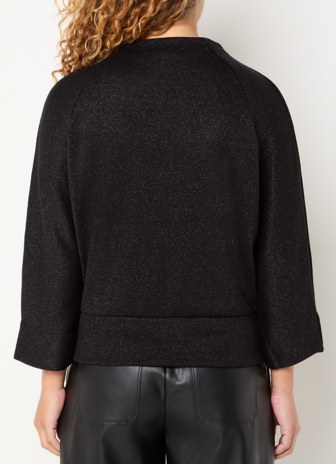 OPUS Glantina trui met lurex - achterkant 3 zwart