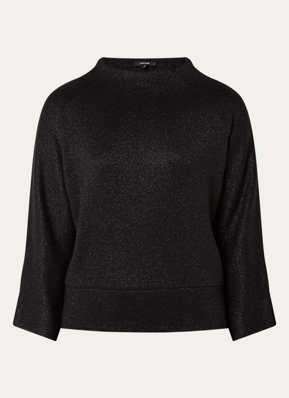 OPUS Glantina trui met lurex - voorkant zwart