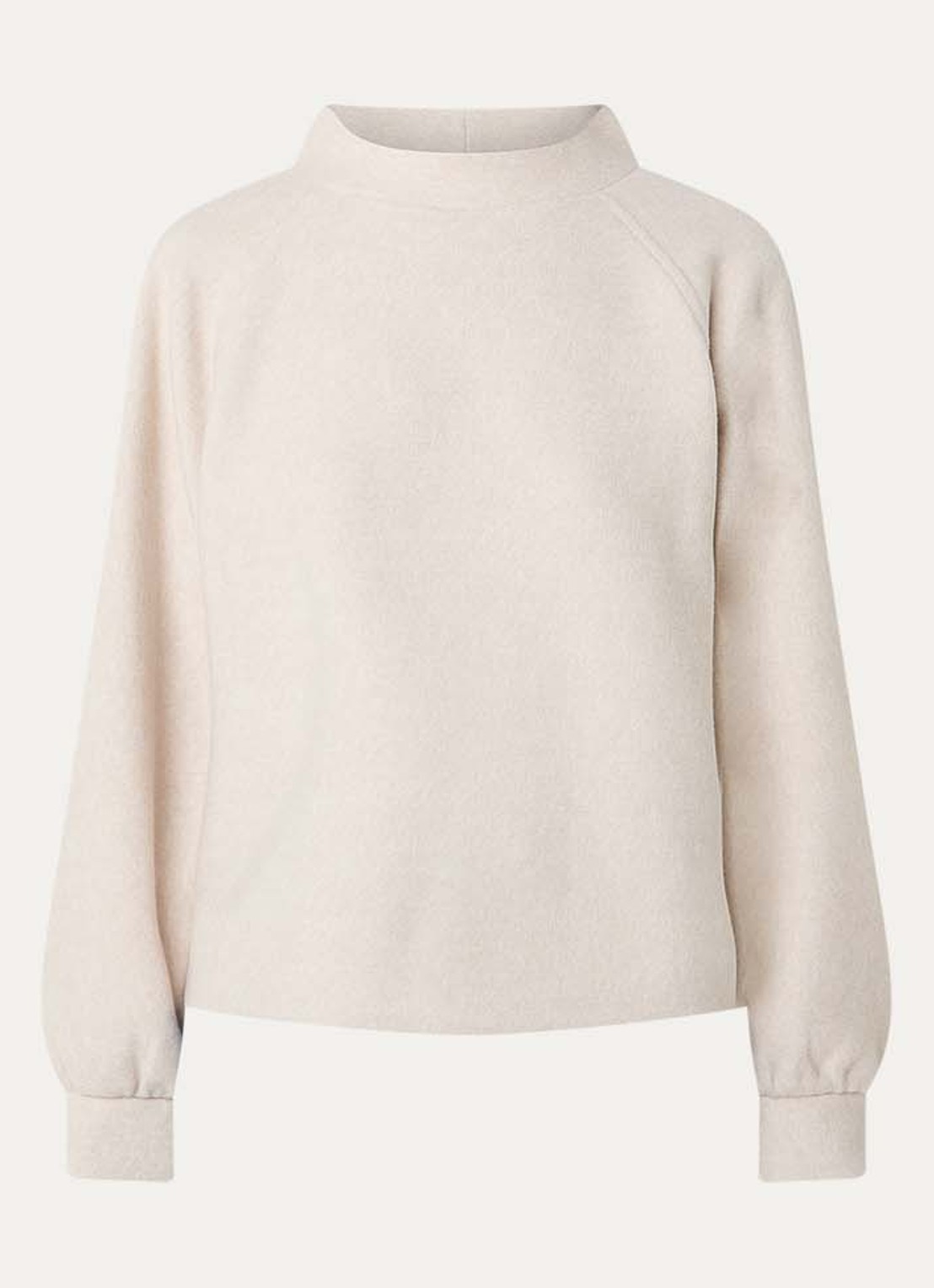 OPUS Grapina sweater met opstaande kraag - voorkant 3 ivoor