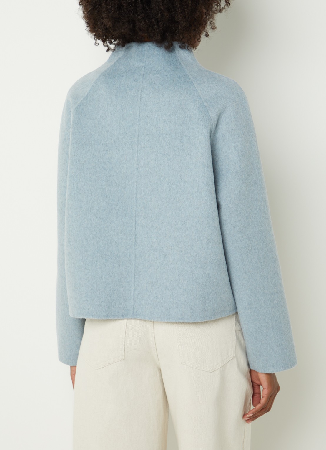 OPUS Helisu jack in wolblend met steekzakken - achterkant 3 blauw