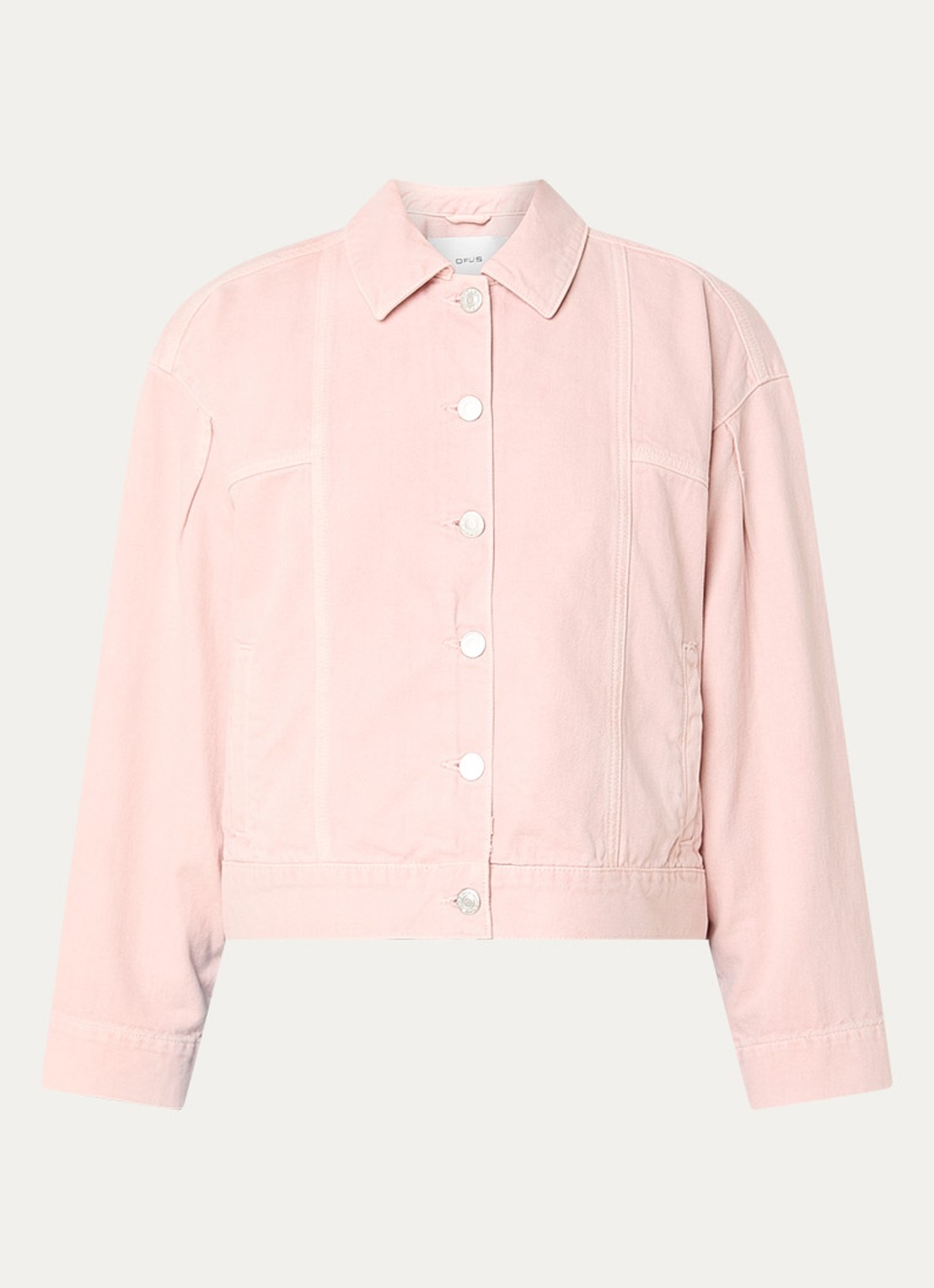 OPUS Hemali spijkerjas met steekzakken - voorkant 3 roze