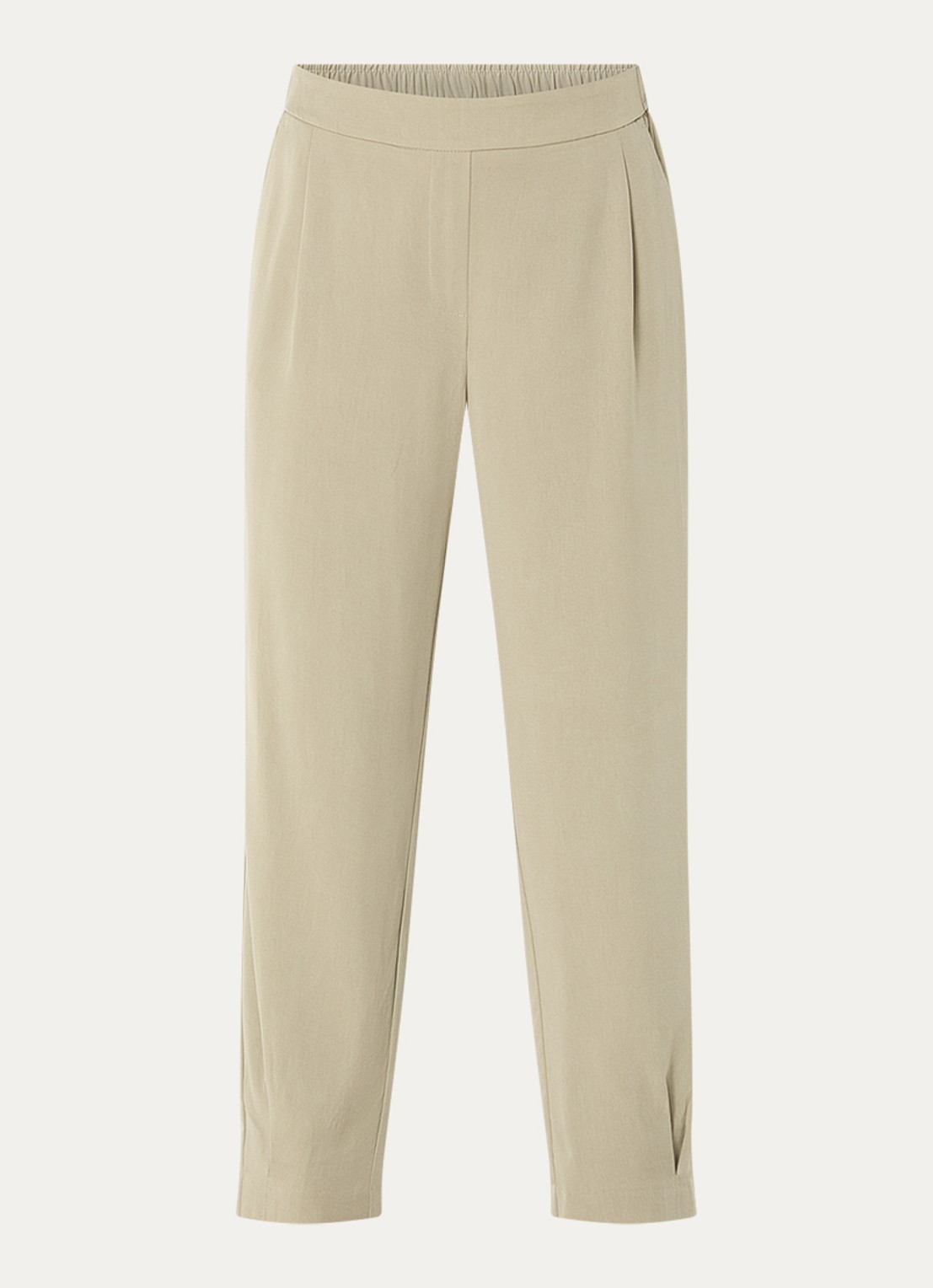 OPUS High waist loose fit pantalon met steekzakken - voorkant 2 beige
