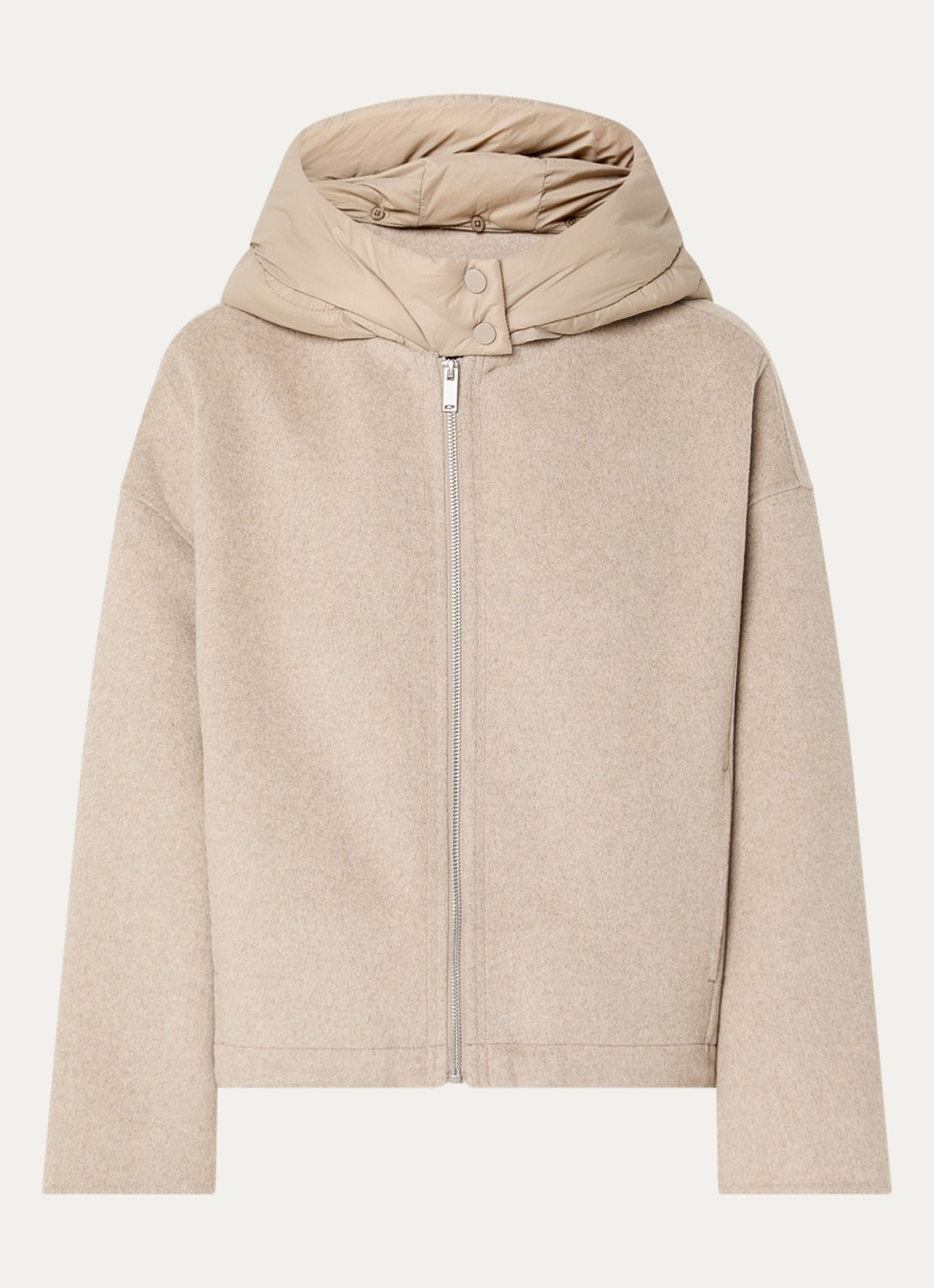 OPUS Hikone jack in wolblend - voorkant 3 beige