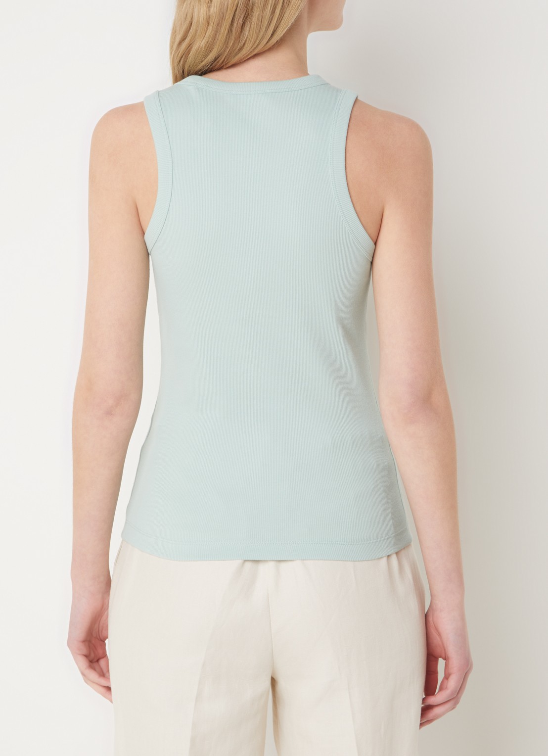 OPUS Ilesso tanktop met ribstructuur - achterkant 4 mint