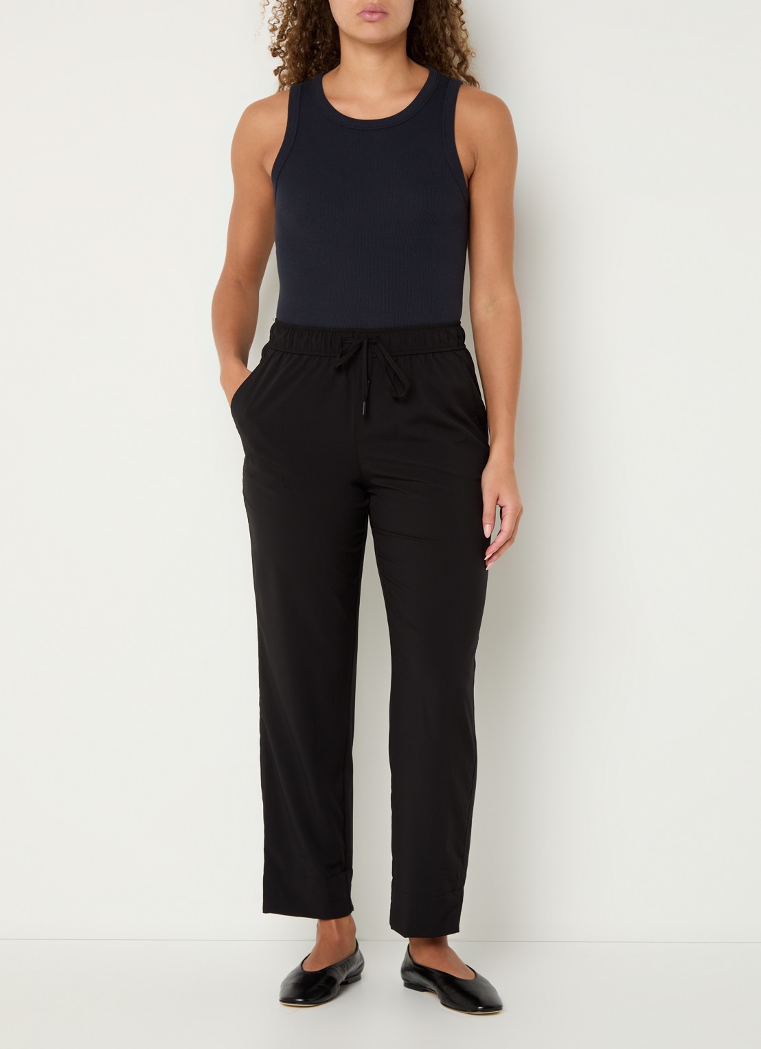 OPUS Ilesso tanktop met ribstructuur - voorkant 4 donkerblauw