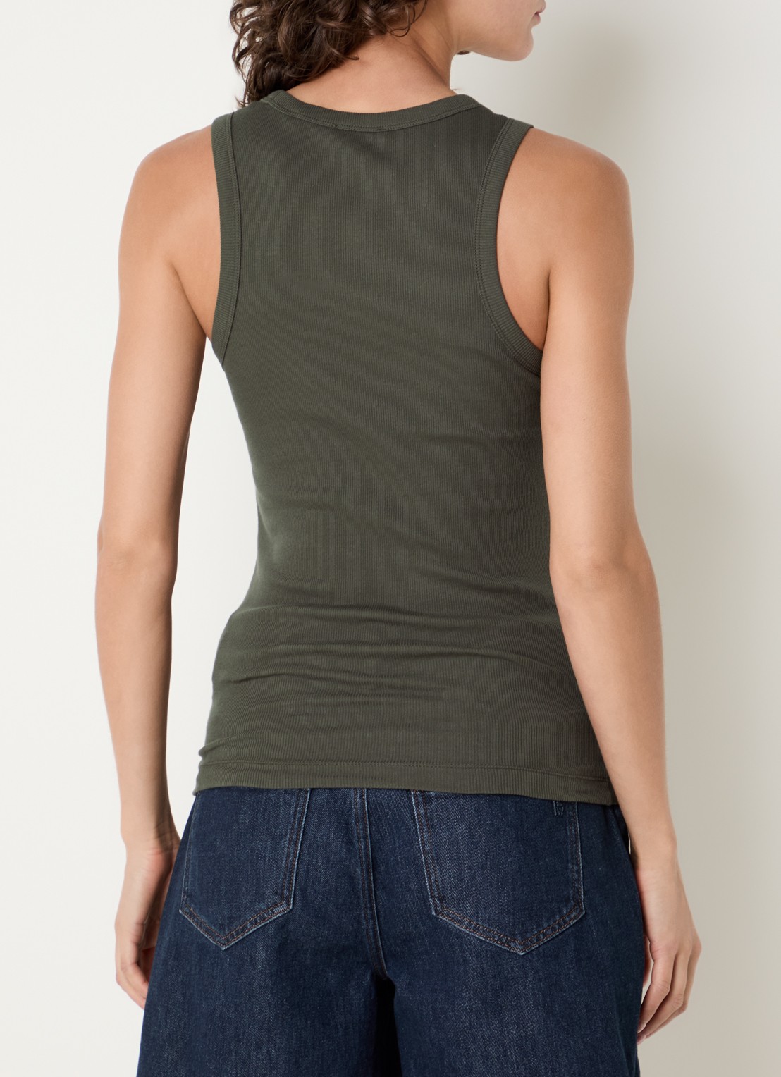 OPUS Ilesso tanktop met stretch - achterkant 4 bronsgroen