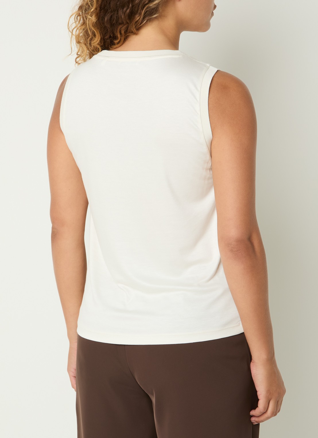 OPUS Inise tanktop met ronde hals - achterkant 2 gebroken wit