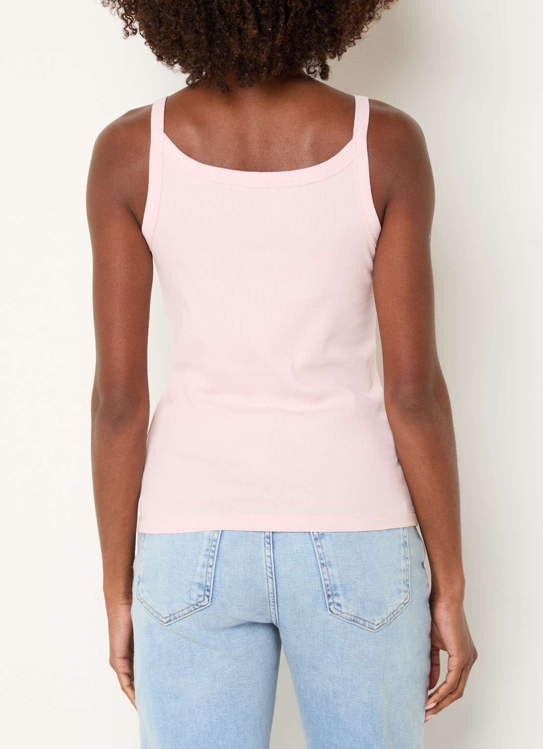 OPUS Izli tanktop met ribstructuur  - achterkant 2 lichtroze