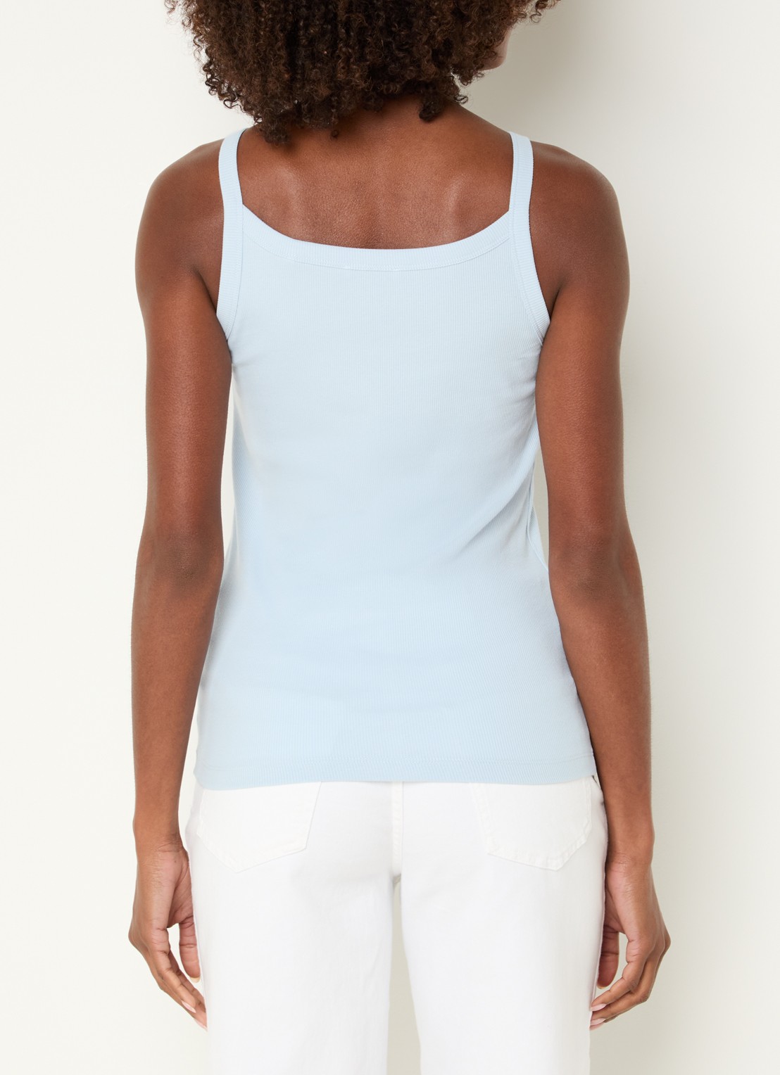 OPUS Izli tanktop met ribstructuur  - achterkant 3 lichtblauw