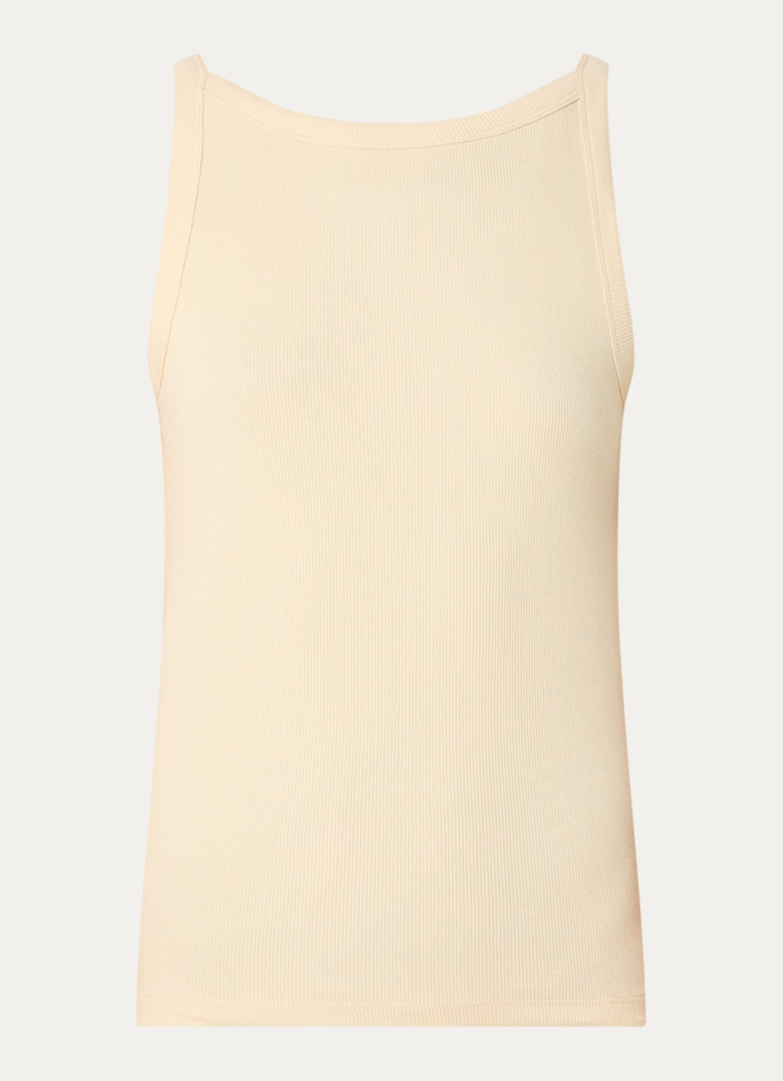 OPUS Izli tanktop met ribstructuur - voorkant 2 geel