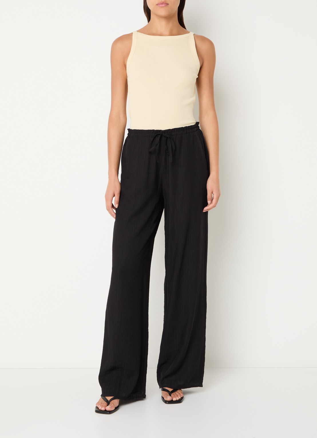 OPUS Izli tanktop met ribstructuur - voorkant 3 geel