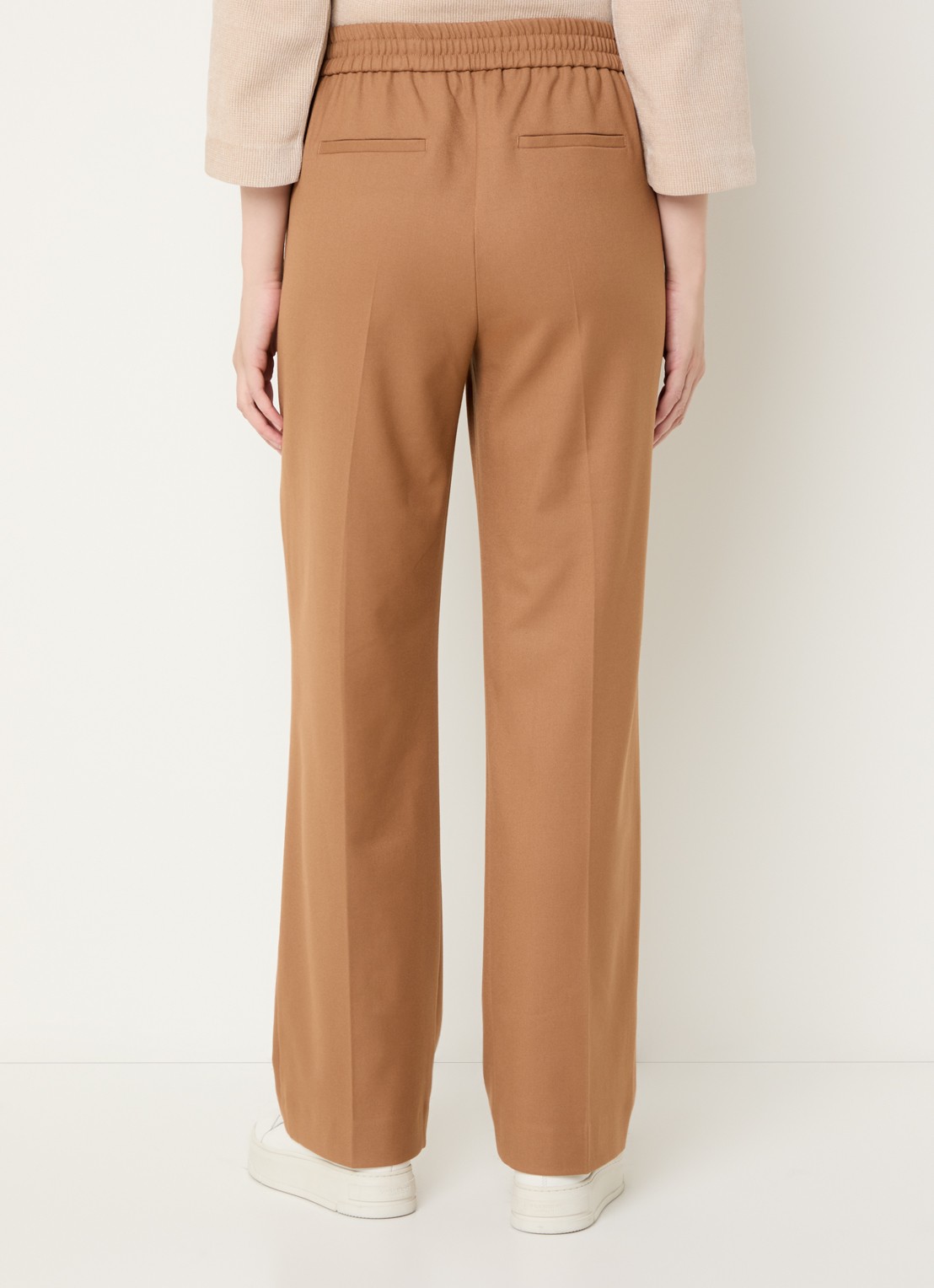 OPUS Macie vibe high waist pantalon - achterkant 3 camel