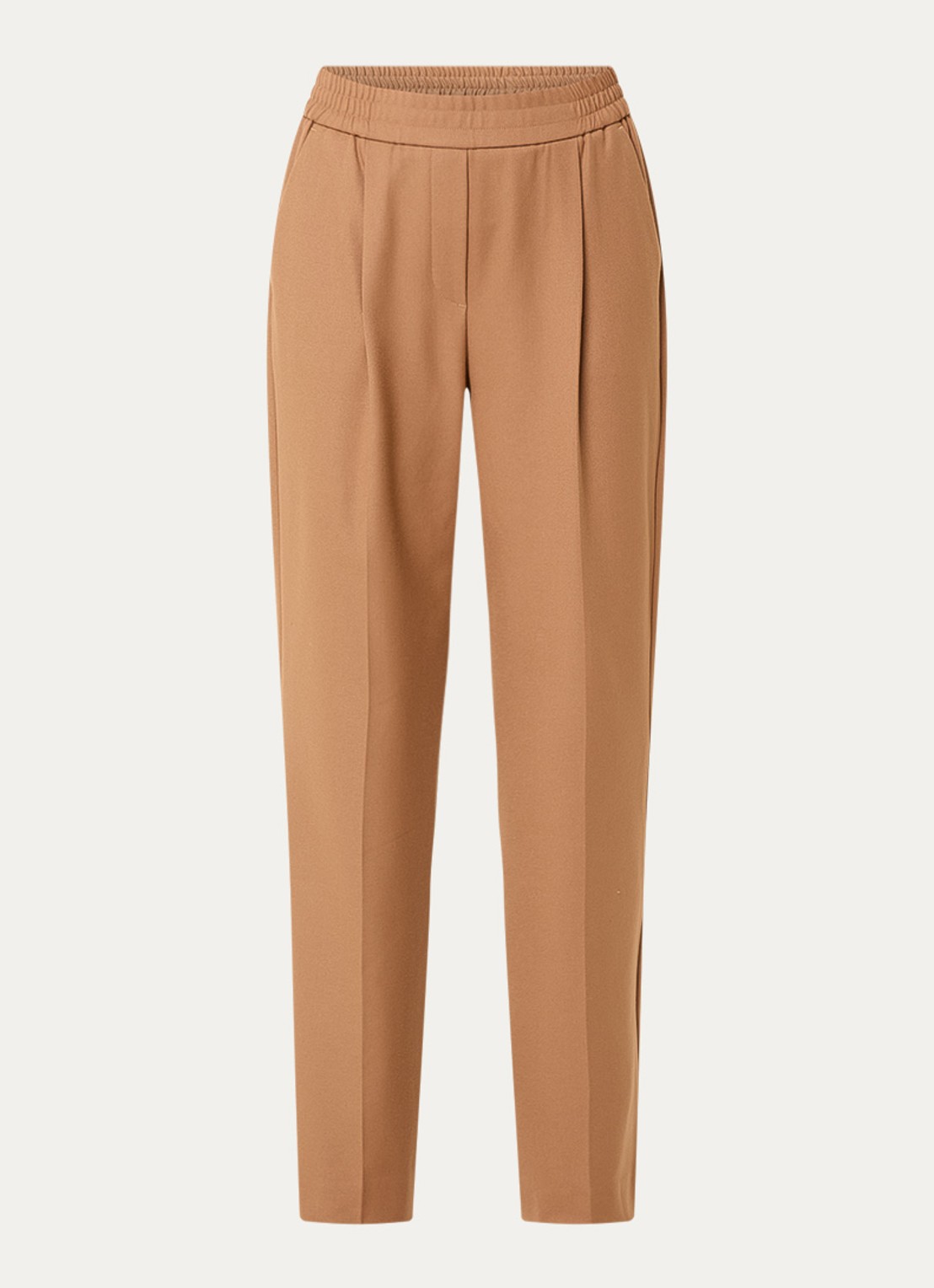 OPUS Macie vibe high waist pantalon - voorkant camel