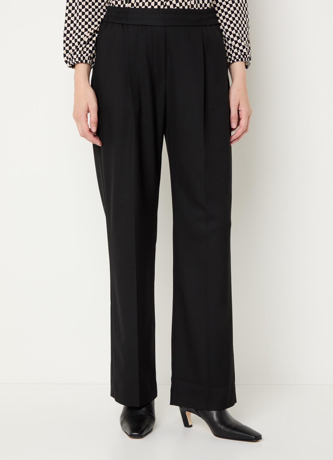 OPUS Macie vibe high waist pantalon - detail 2 zwart