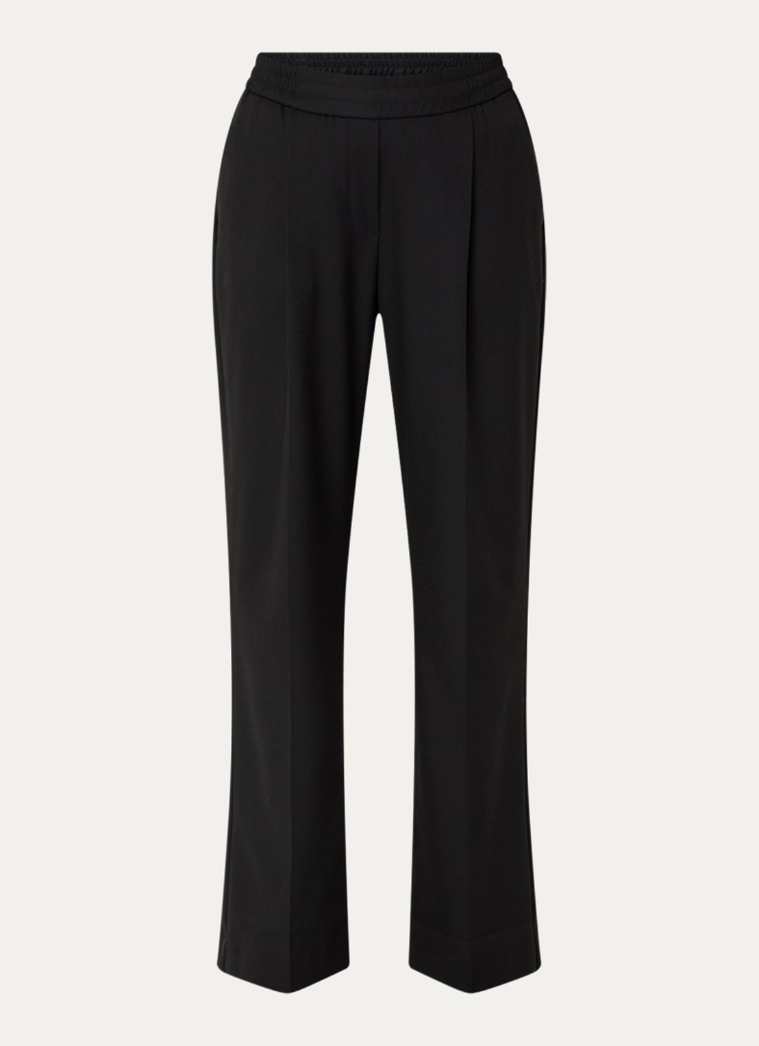 OPUS Macie vibe high waist pantalon - voorkant 3 zwart