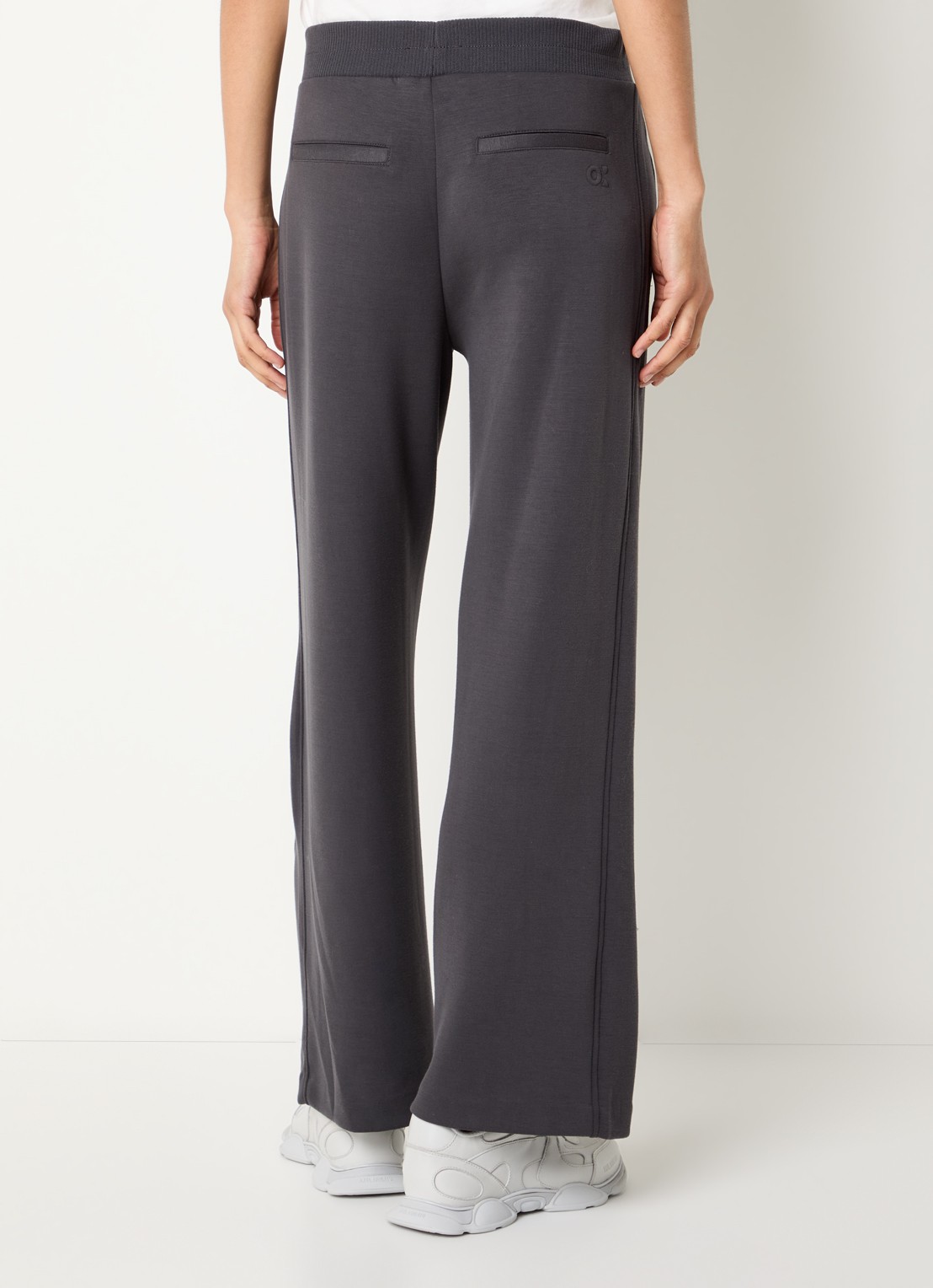 OPUS Makito high waist loose fit broek - achterkant 4 antraciet