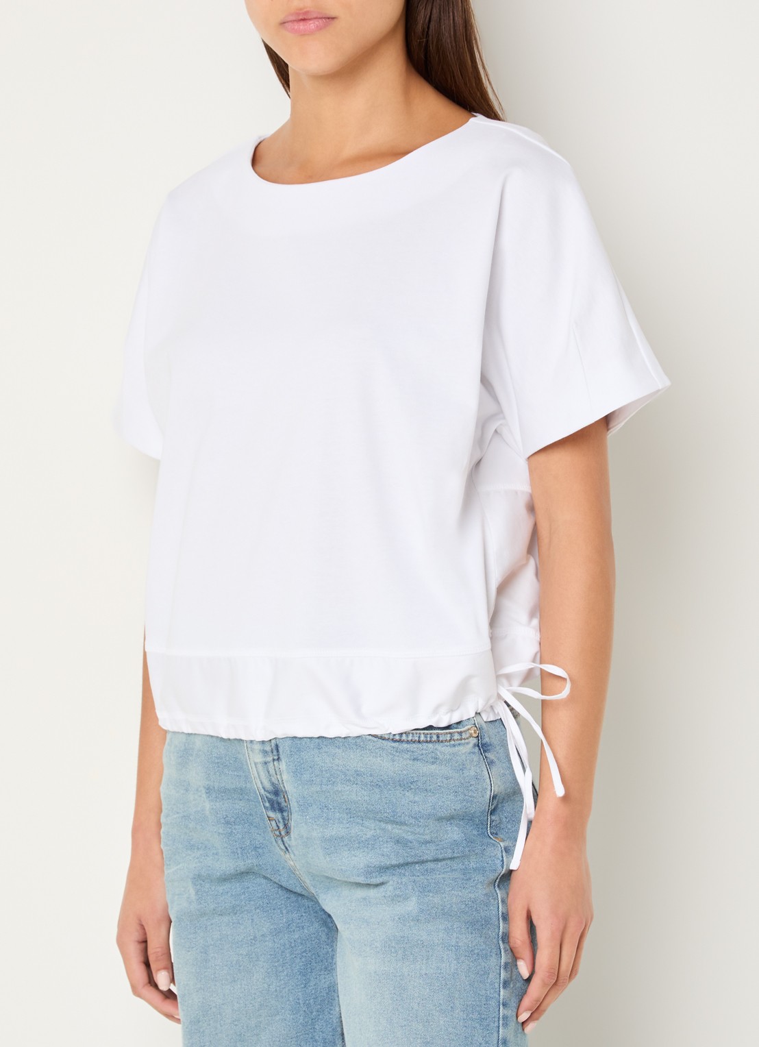OPUS Sarzi T-shirt met strikdetail - detail 2 wit