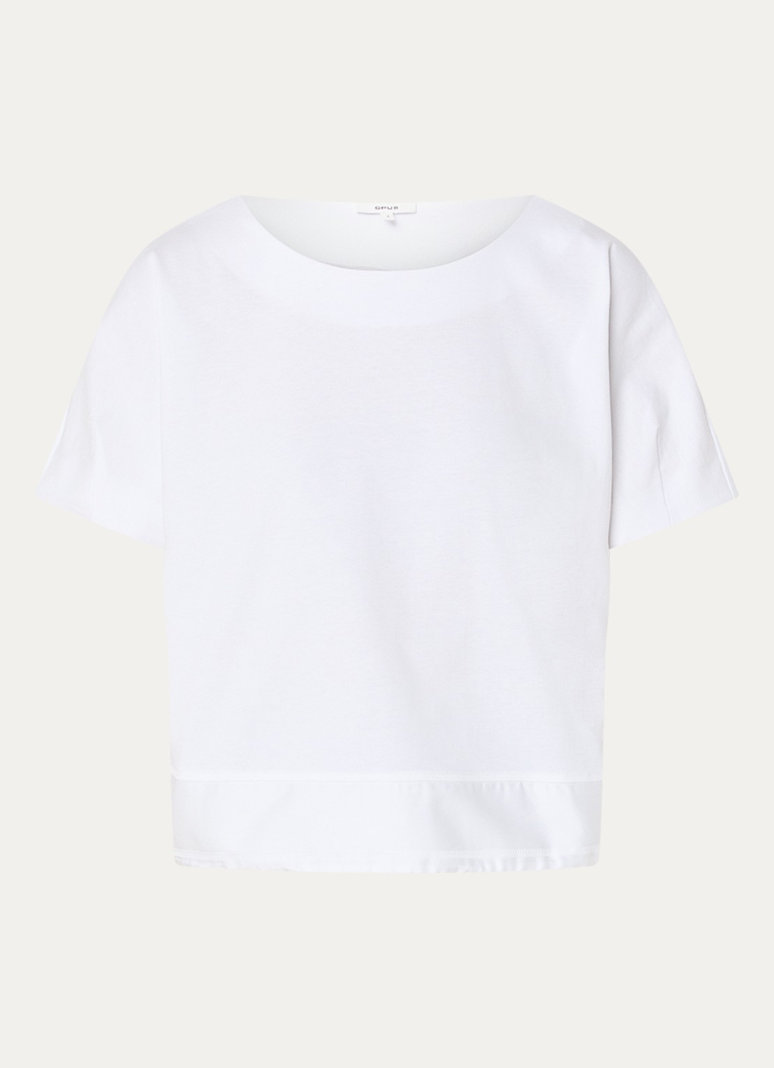 OPUS Sarzi T-shirt met strikdetail - voorkant 3 wit