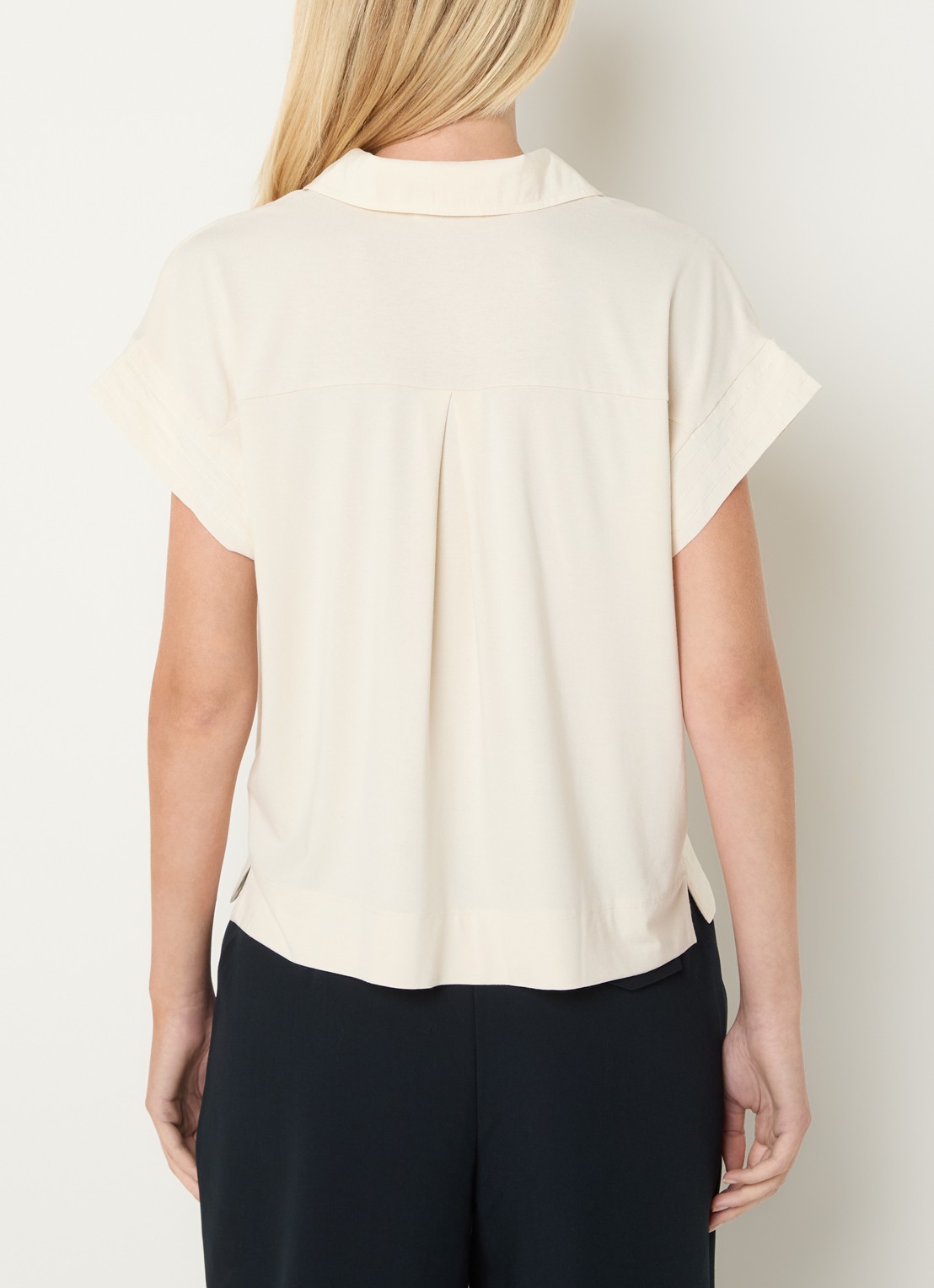 OPUS Siula tuniek met V-hals - achterkant 2 gebroken wit