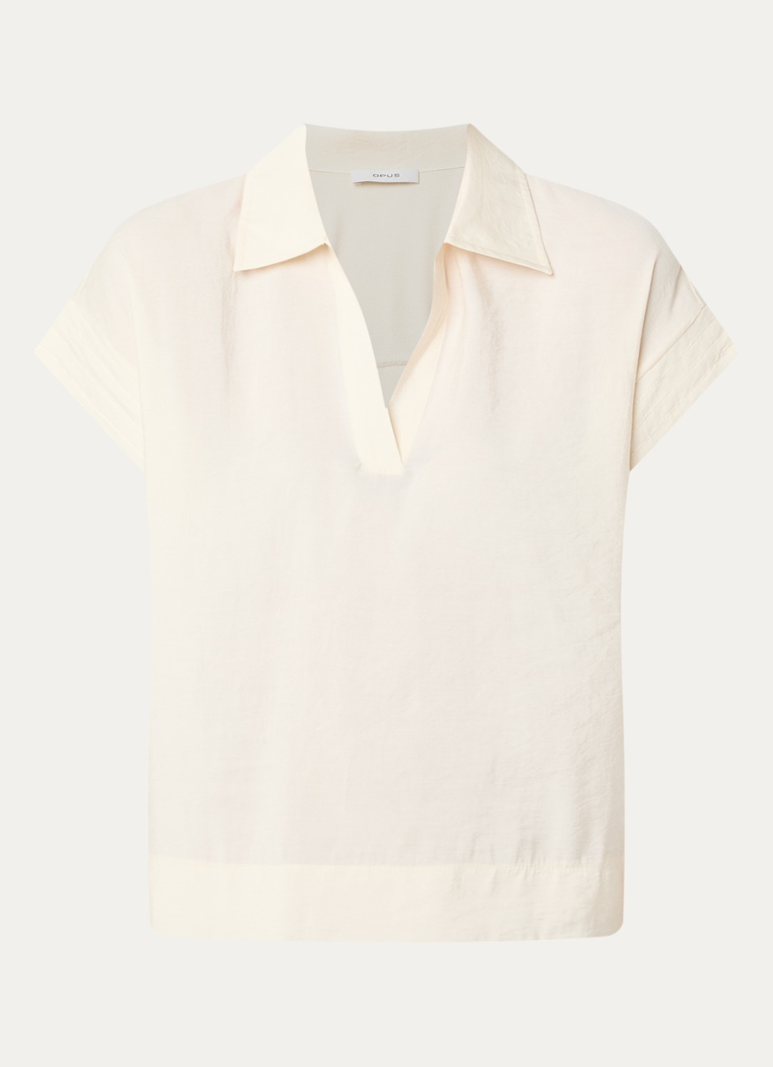 OPUS Siula tuniek met V-hals - voorkant 3 gebroken wit