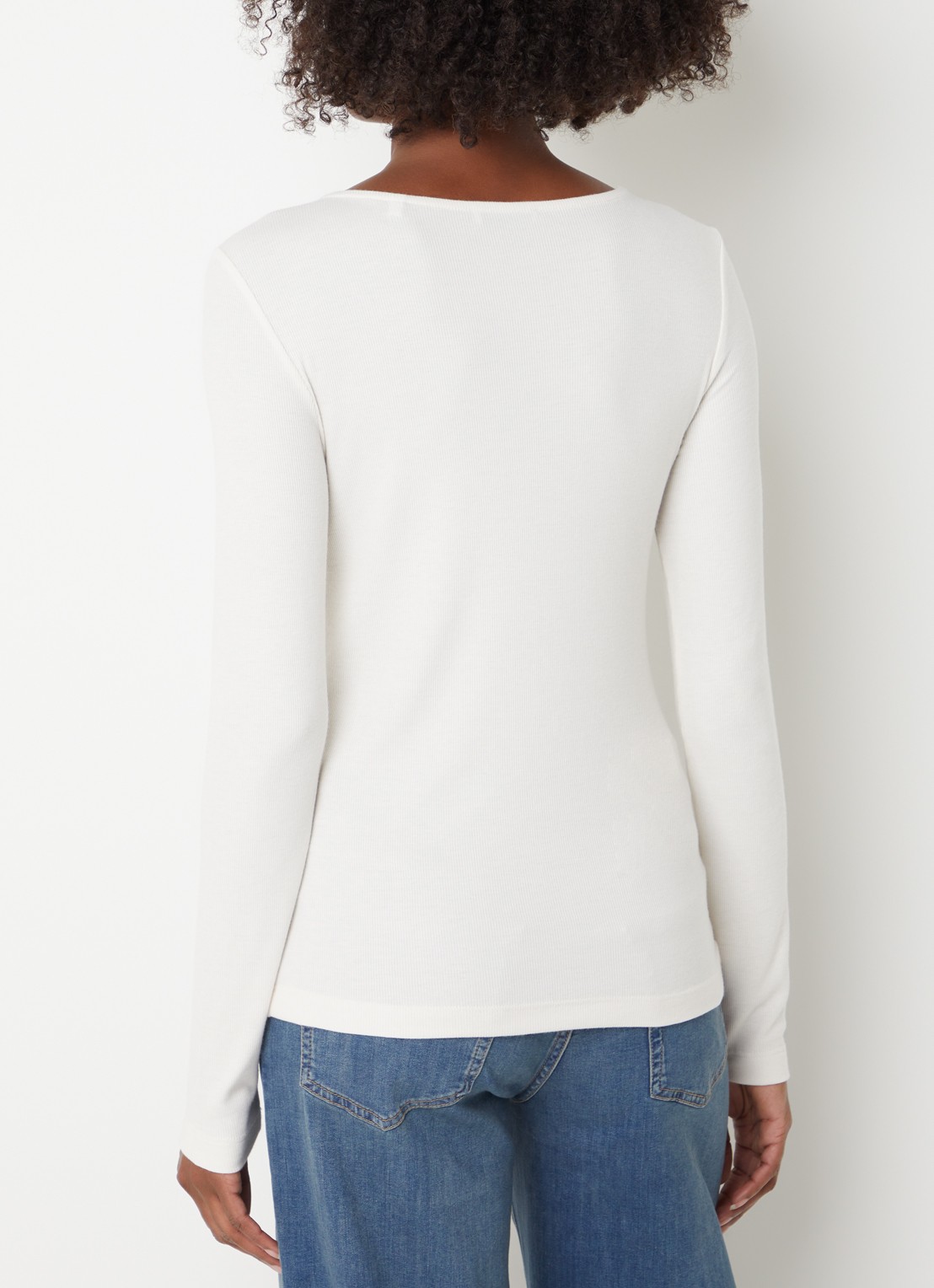 OPUS Smallo longsleeve van jersey - achterkant gebroken wit