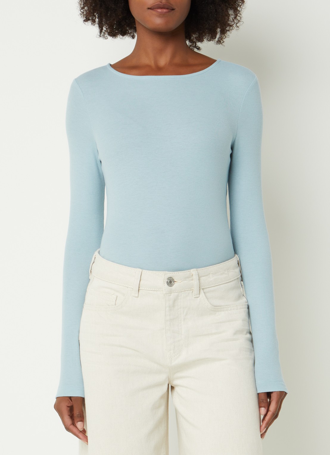 OPUS Smallo longsleeve van jersey - detail 3 blauw