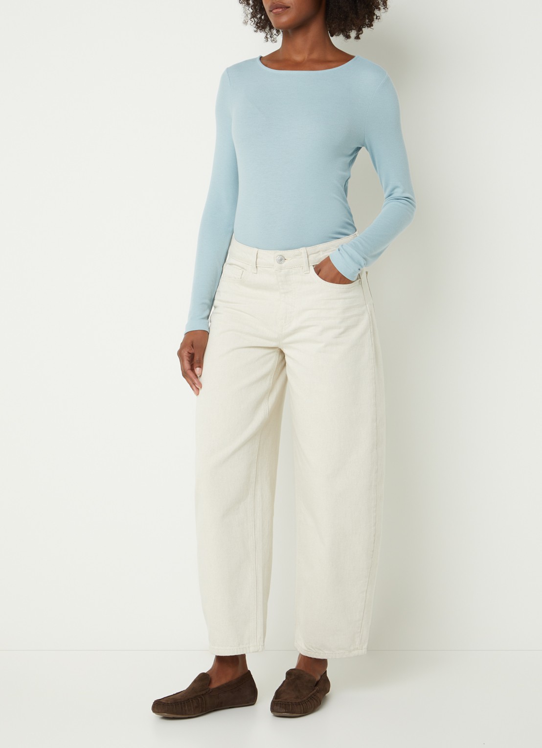 OPUS Smallo longsleeve van jersey - voorkant 2 blauw