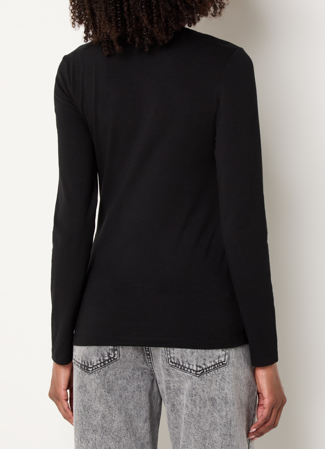 OPUS Smilla longsleeve met stretch - achterkant 4 zwart