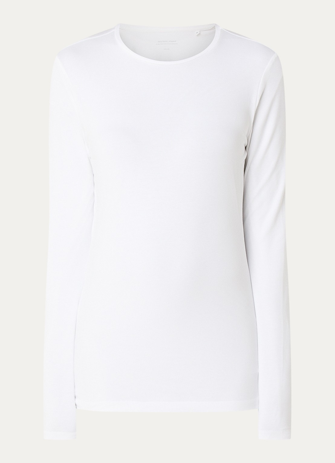 OPUS Smilla longsleeve met stretch - voorkant 3 wit