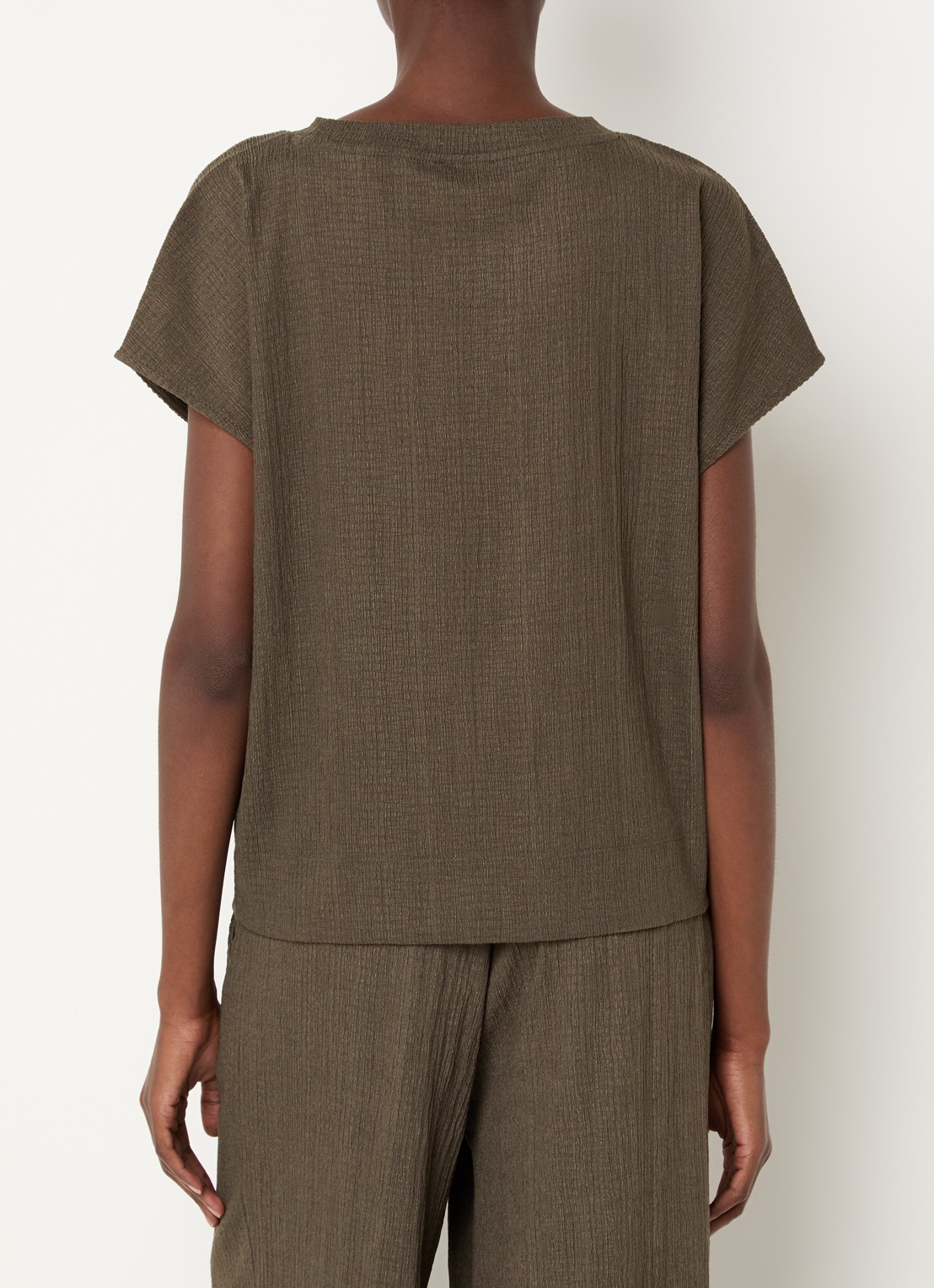 OPUS T-shirt met structuur - achterkant 4 groen