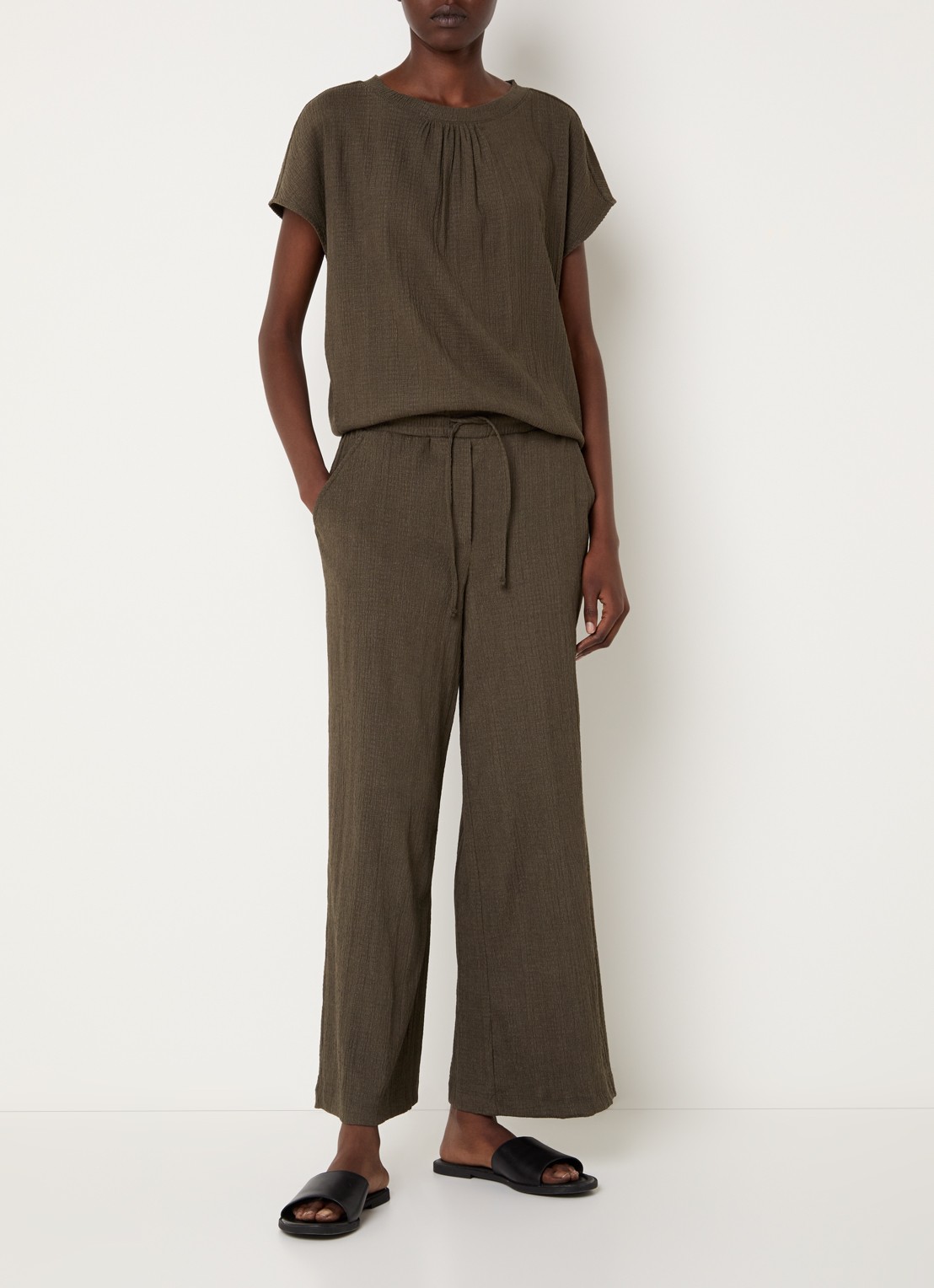OPUS T-shirt met structuur - voorkant 2 groen