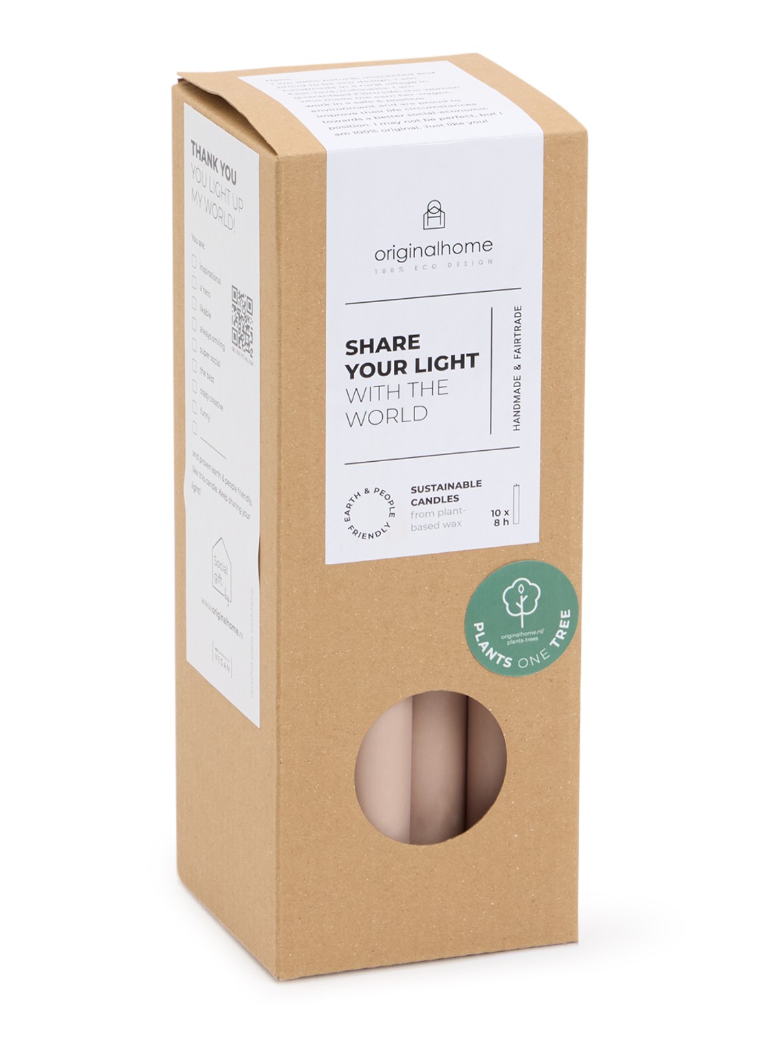 originalhome Dinerkaars 20 cm set van 10 - voorkant lichtbruin