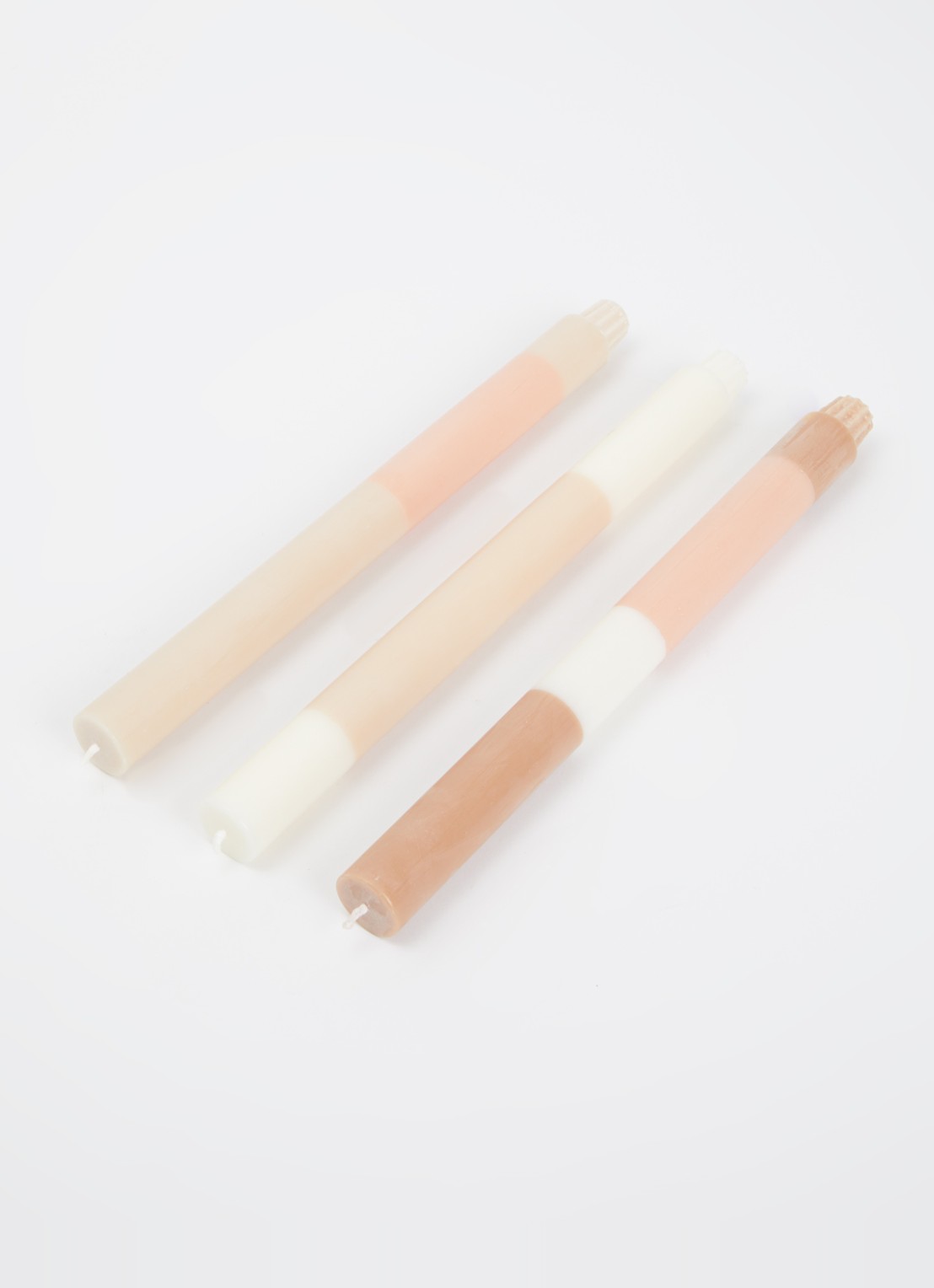 originalhome Layered kaars 30 cm set van 3 - voorkant 2 roze