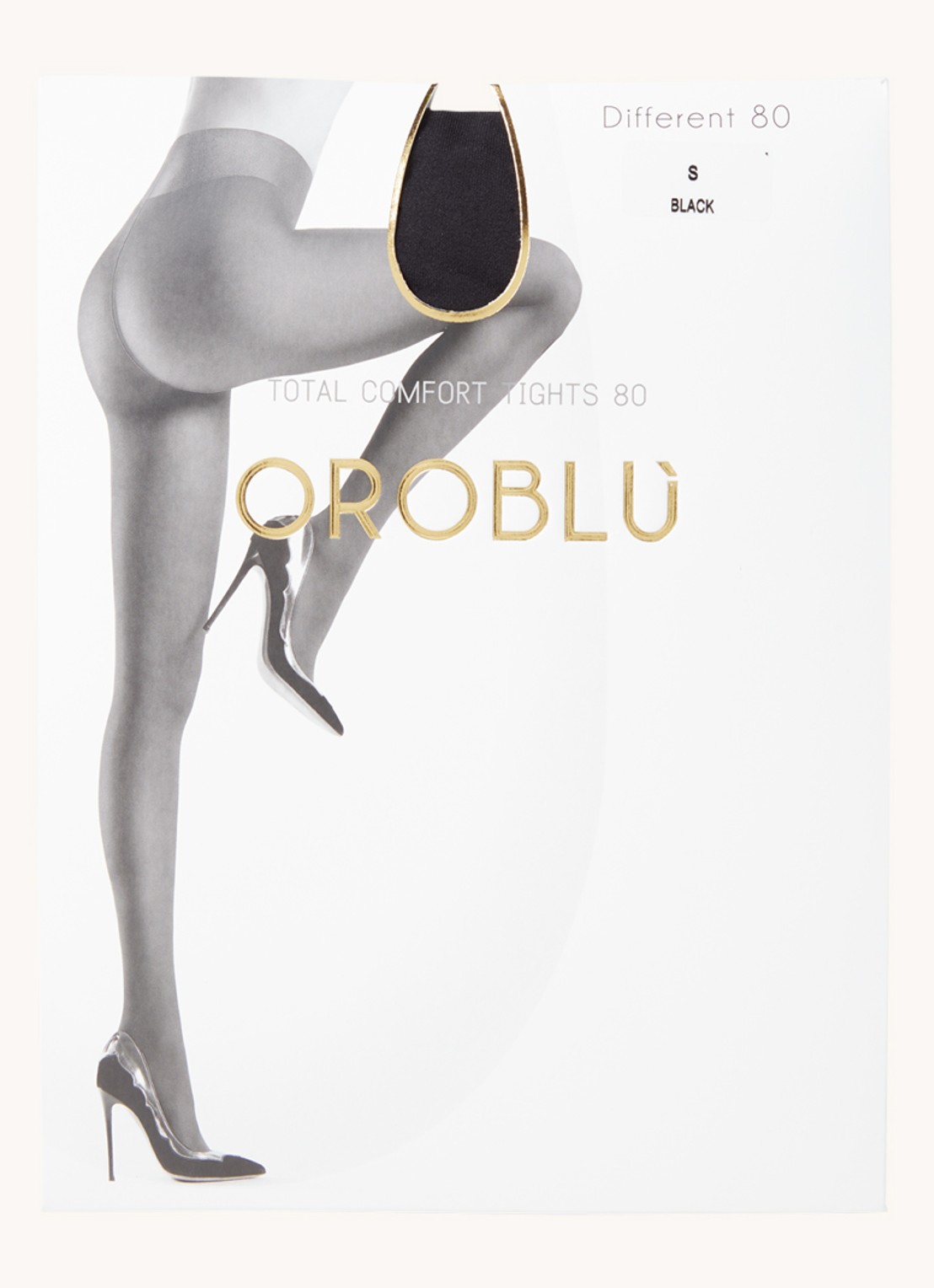 Oroblu Different panty in 80 denier - voorkant zwart