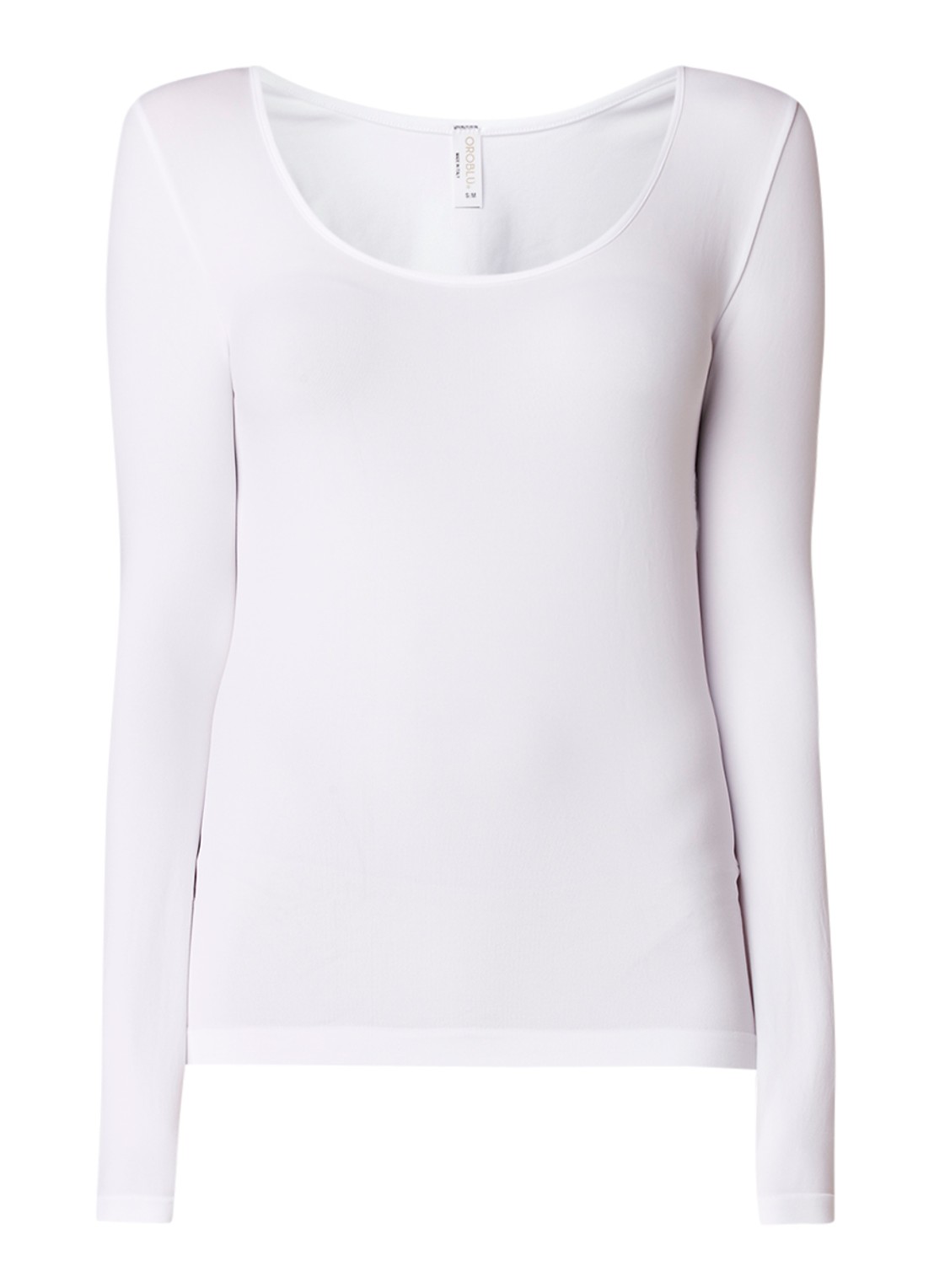 Oroblu Dolcevita longsleeve met ronde hals - voorkant 2 wit