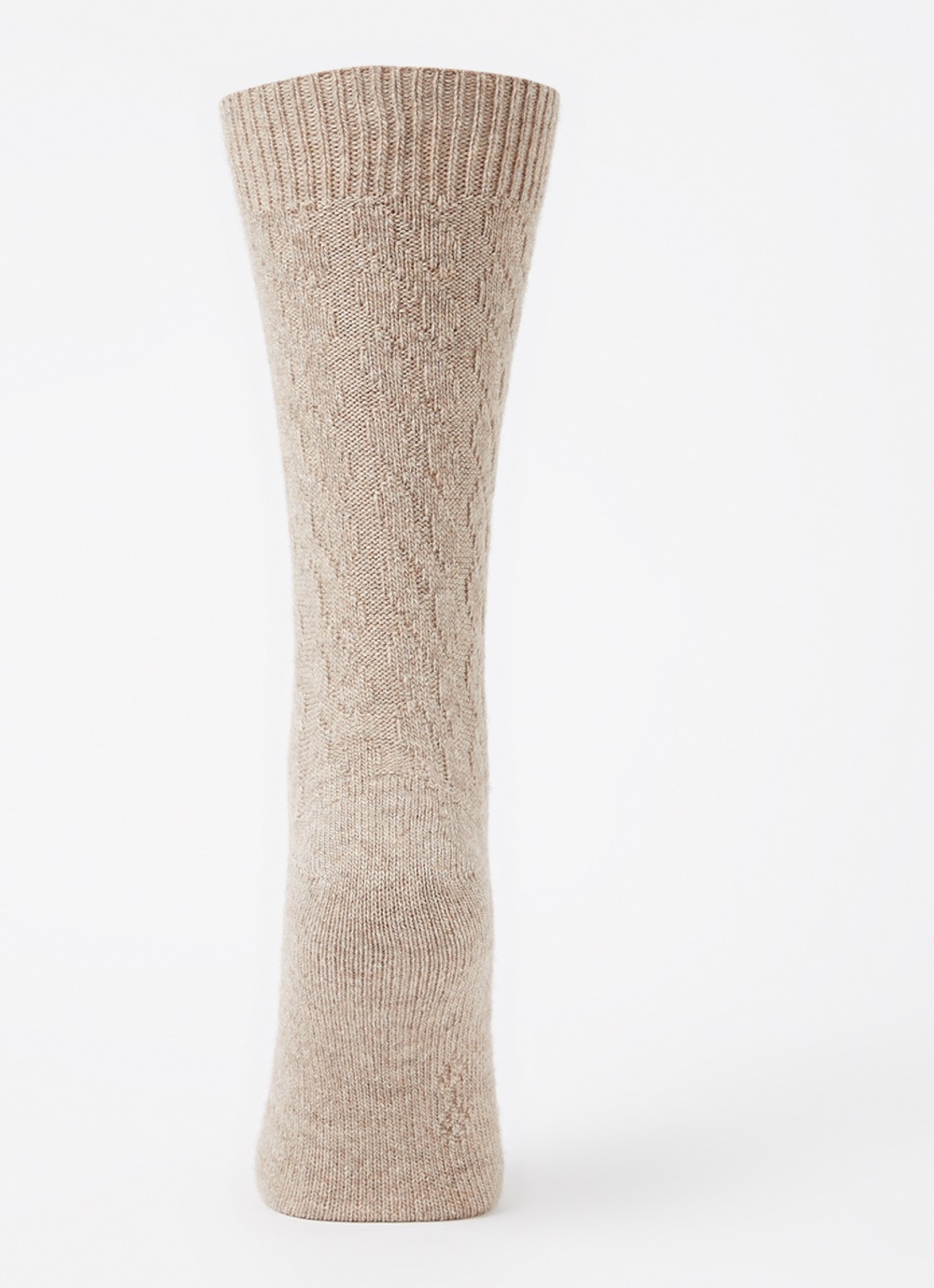 Oroblu Gwen sokken in kasjmierblend - voorkant 3 beige