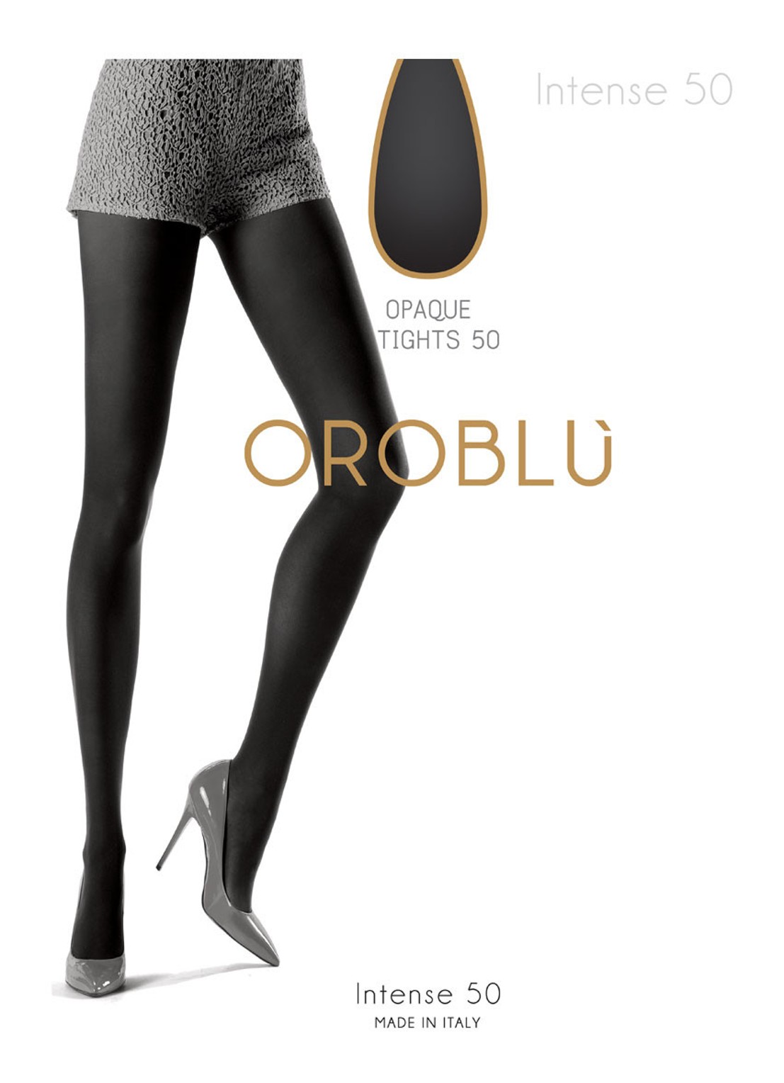 Oroblu Intense panty in 50 denier - voorkant 2 donkerblauw