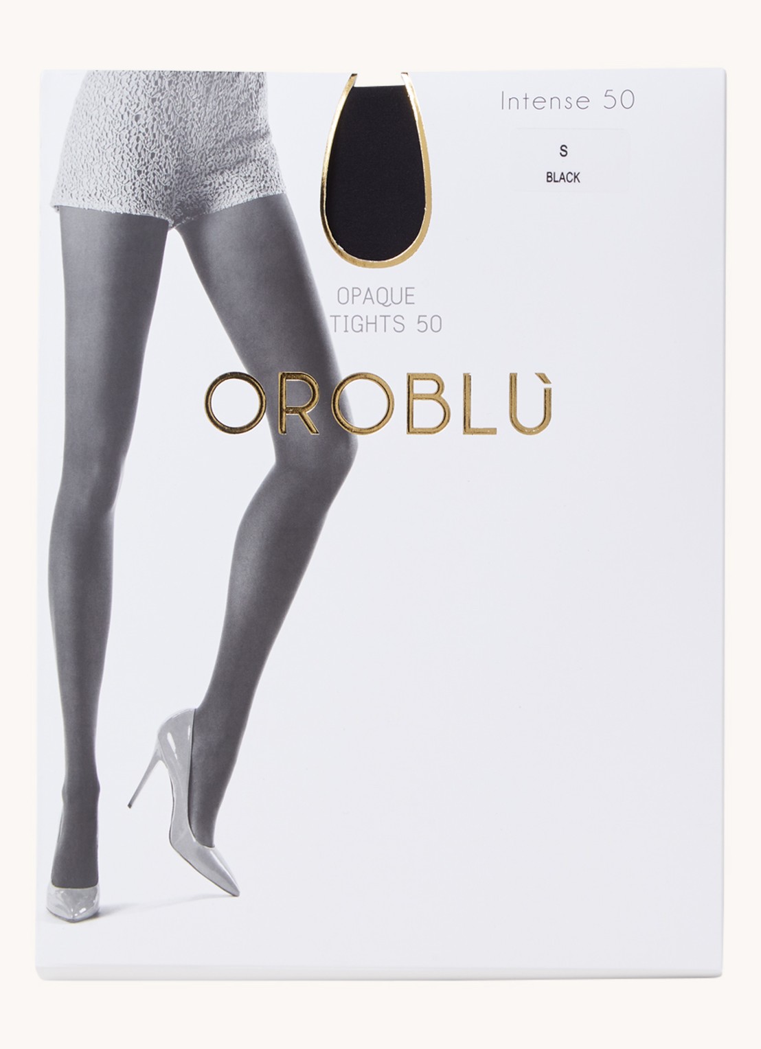 Oroblu Intense panty in 50 denier - voorkant zwart