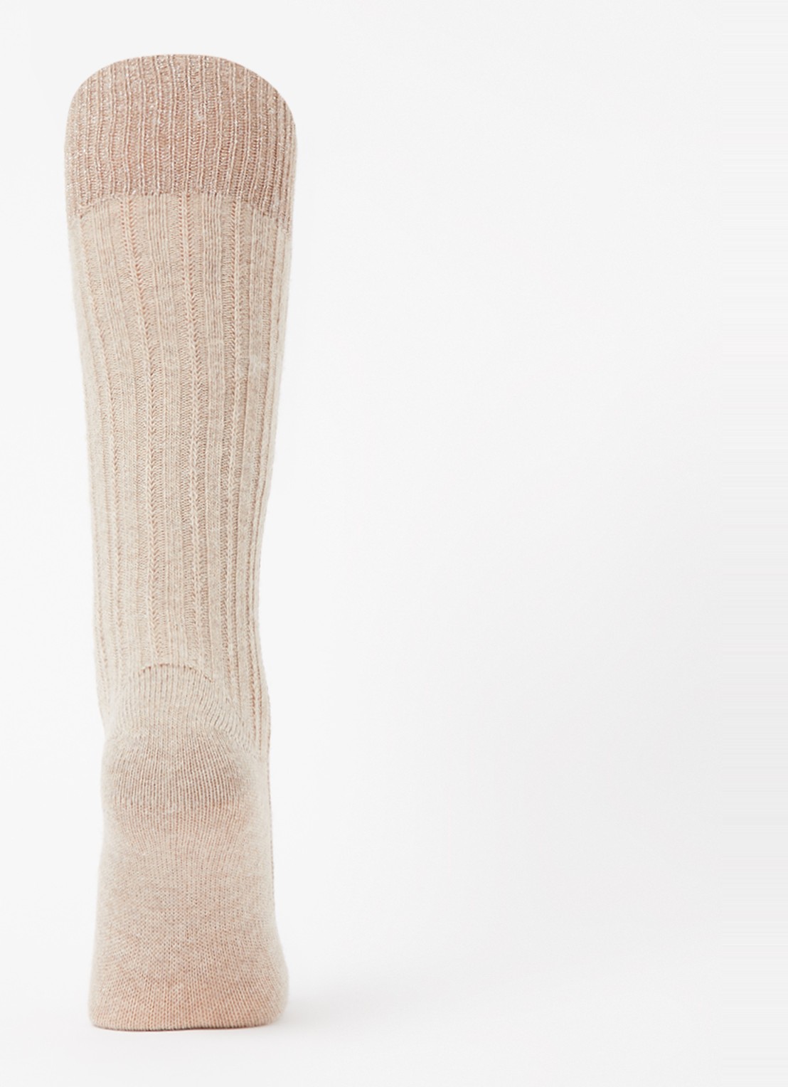 Oroblu Jasmine kniekousen in alpaca wolblend met glitter - voorkant 3 beige