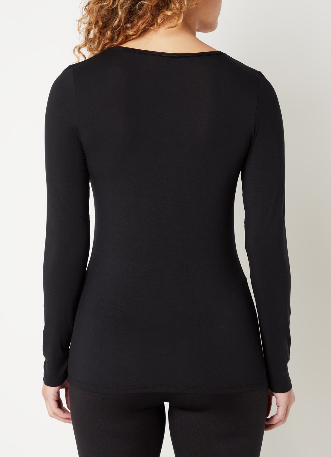 Oroblu Longsleeve met ronde hals  - achterkant zwart