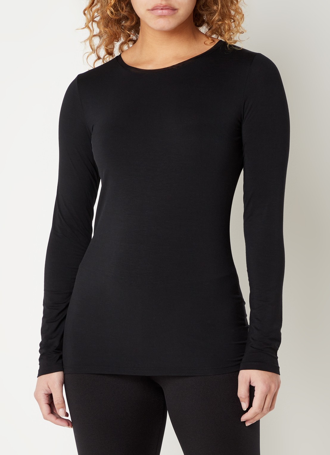 Oroblu Longsleeve met ronde hals  - detail 2 zwart